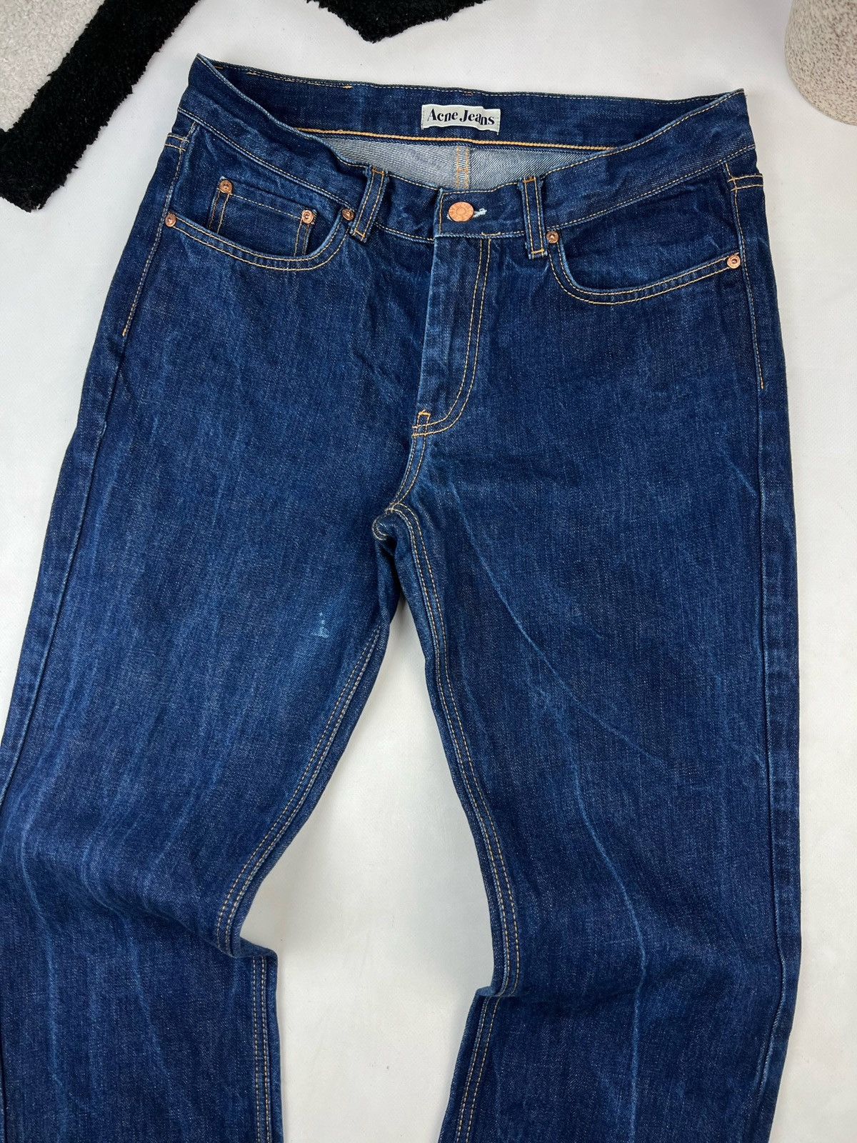 Acne Studios Acne Studios Mod alternative raw navy denim jeans Size US 31 - 6 Thumbnail