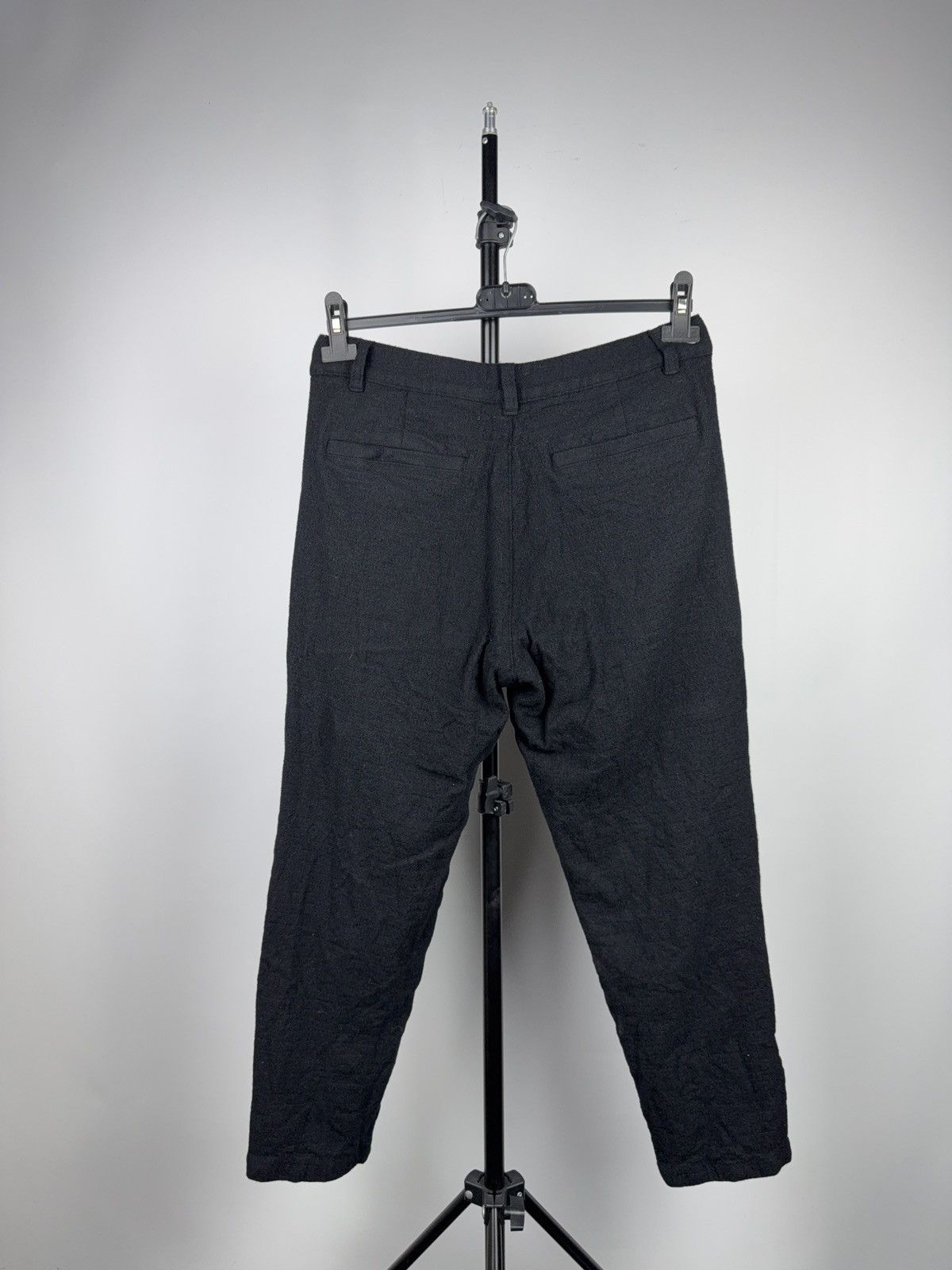 Cos Avant Garde Retro COS Wool Cropped Tapered Black Pants EU48 Size 30" / US 8 / IT 44 - 5 Thumbnail