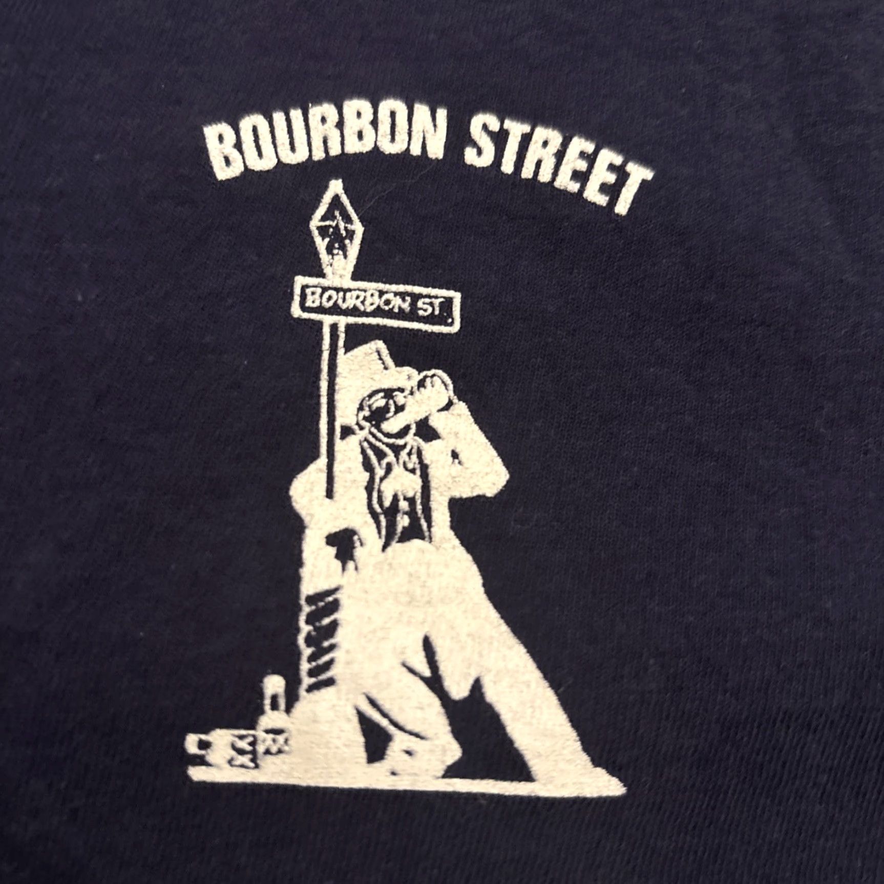 Vintage VINTAGE New Orleans Bourbon Street Single Stitch T Shirt Size M Blue Mens T-Shirt Mardi Gras Stitch Bloopers Size US M / EU 48-50 / 2 - 3 Thumbnail