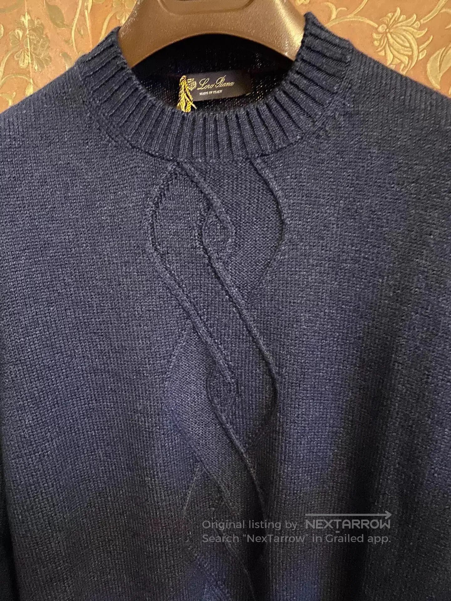 Loro Piana Black Cable Knit Long Sleeve Sweater Size L. Size US L / EU 52-54 / 3 - 4 Thumbnail