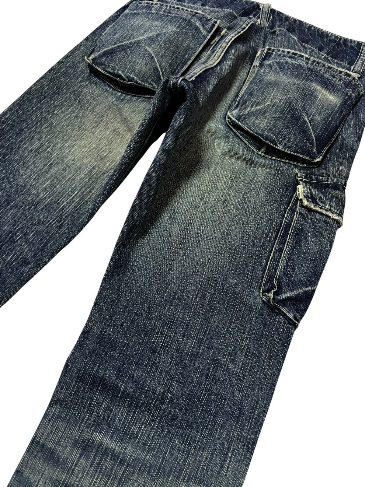 Johnbull Vtg John Bull Japan Whisker Faded Distressed Jeans Size US 28 / EU 44 - 9 Thumbnail