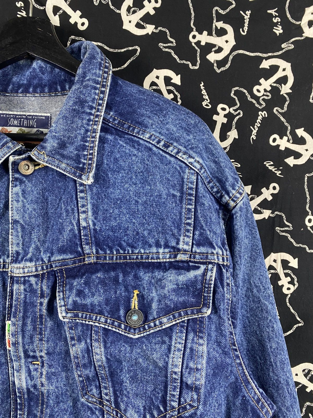 Edwin Vintage SOMETHING EDWIN Japanese Denim Jacket Blue Selvedge Size M / US 6-8 / IT 42-44 - 8 Thumbnail