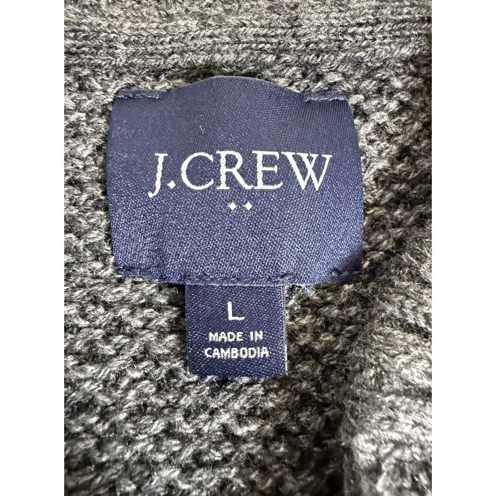 J.Crew J.CREW Sweater Bomber Wool Gray Supersoft Lambswool-blend Long Sleeve Cardigan Large Mens Regular Pocket Buttons Knit Fall Winter Spring Size US L / EU 52-54 / 3 - 4 Thumbnail