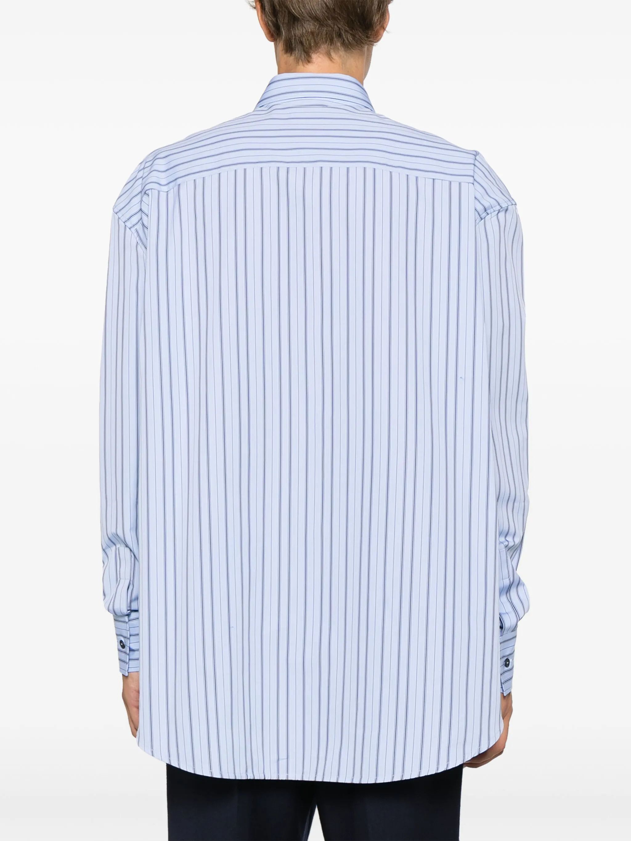 Off-White o1y0325 Logo Striped Shirt in Sky Blue Size US M / EU 48-50 / 2 - 4 Thumbnail