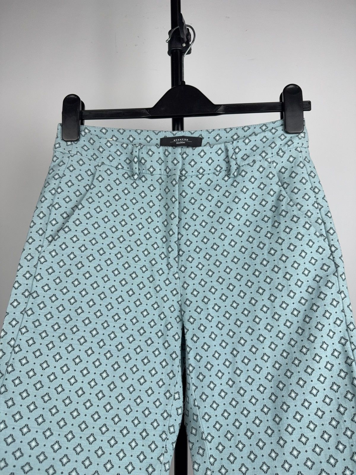Weekend Max Mara Max Mara Weekend Cigarette Pants Pattern Blue 38 Size 27" / US 4 / IT 40 - 7 Thumbnail