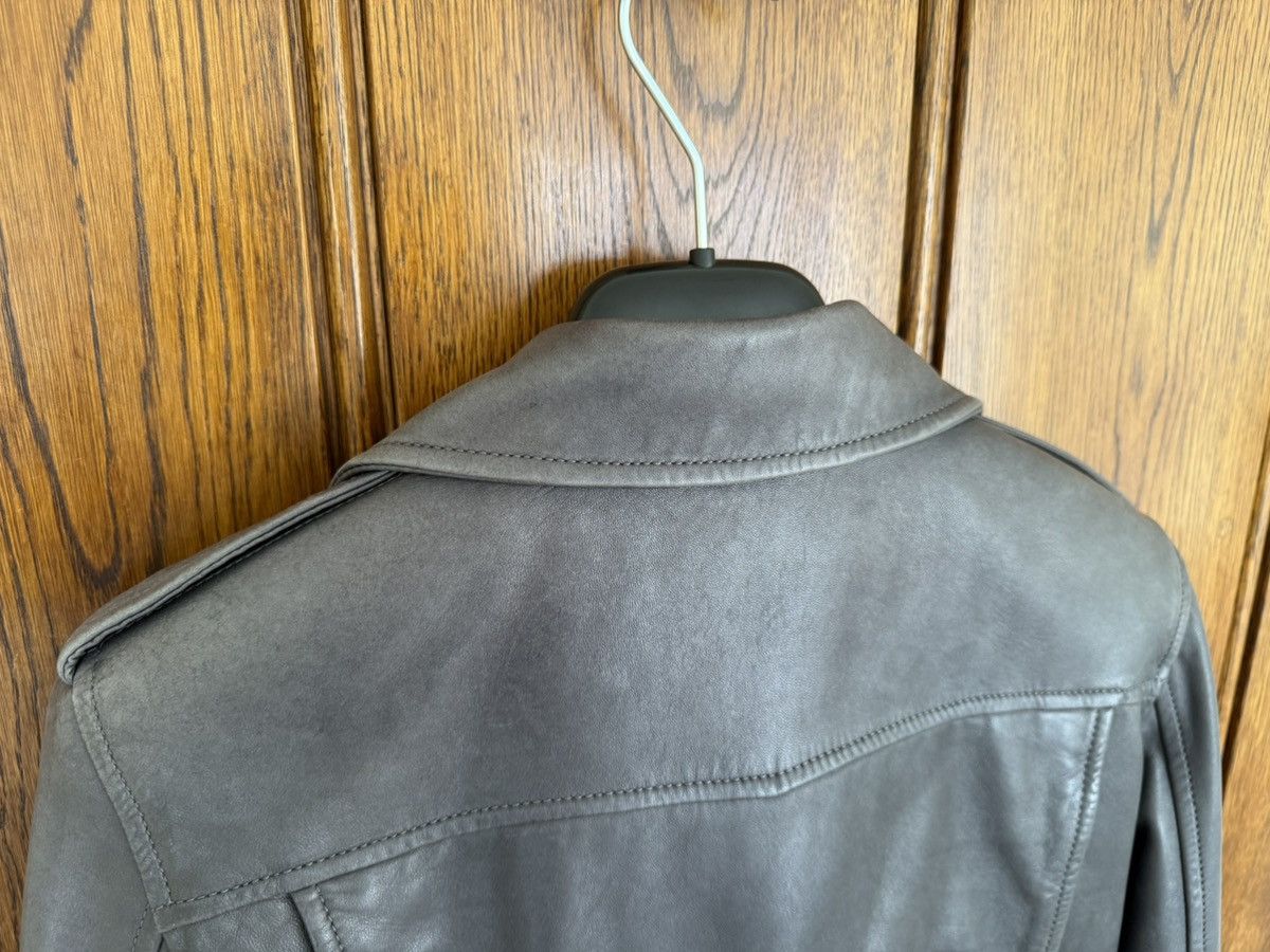 Saint Laurent Paris SS15 Saint Laurent L01 gray biker leather jacket Hedi FR38 Size S / US 4 / IT 40 - 12 Thumbnail