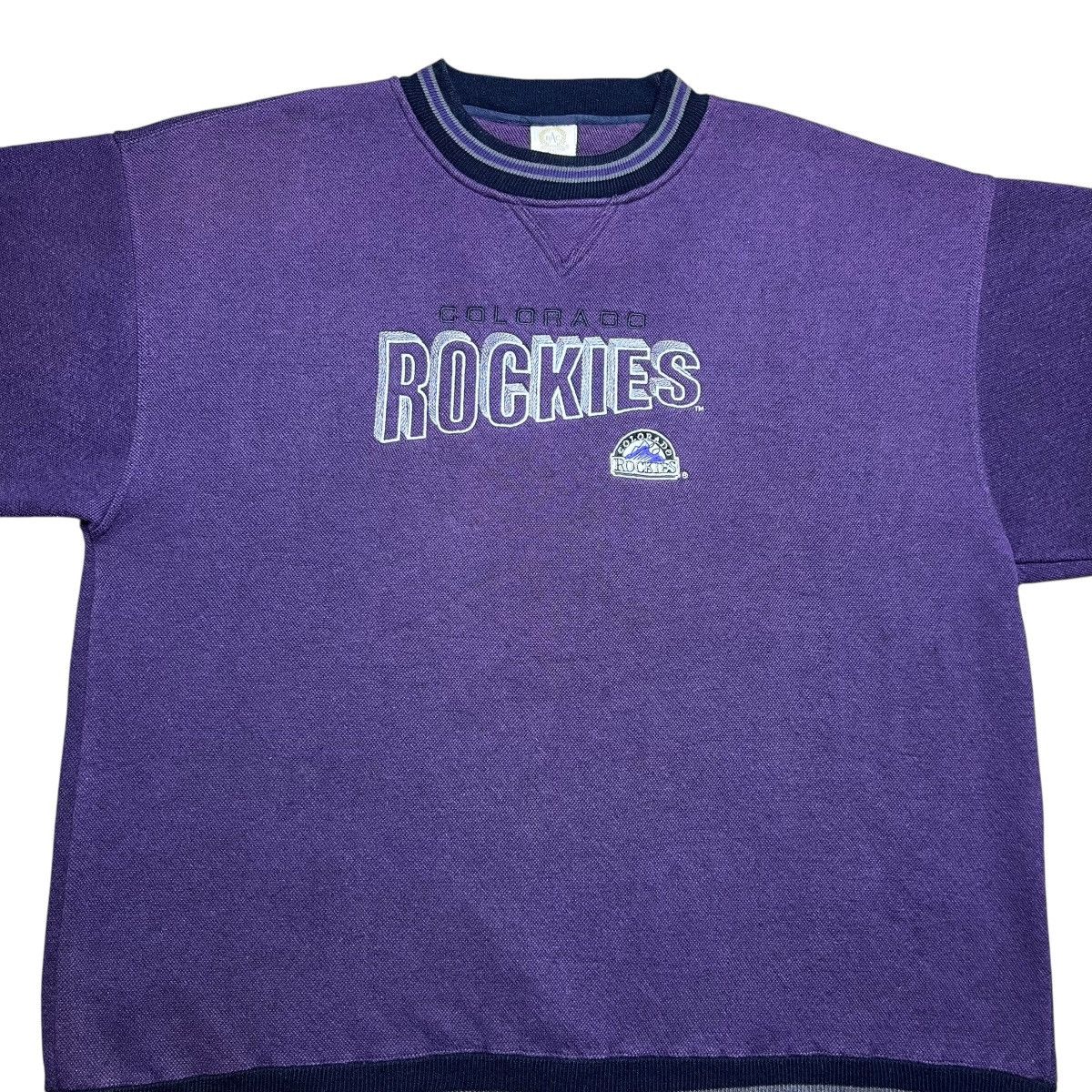 MLB 90s MLB Colorado Rockies BAC Premier Embroidered Sweatshirt Size US L / EU 52-54 / 3 - 4 Thumbnail