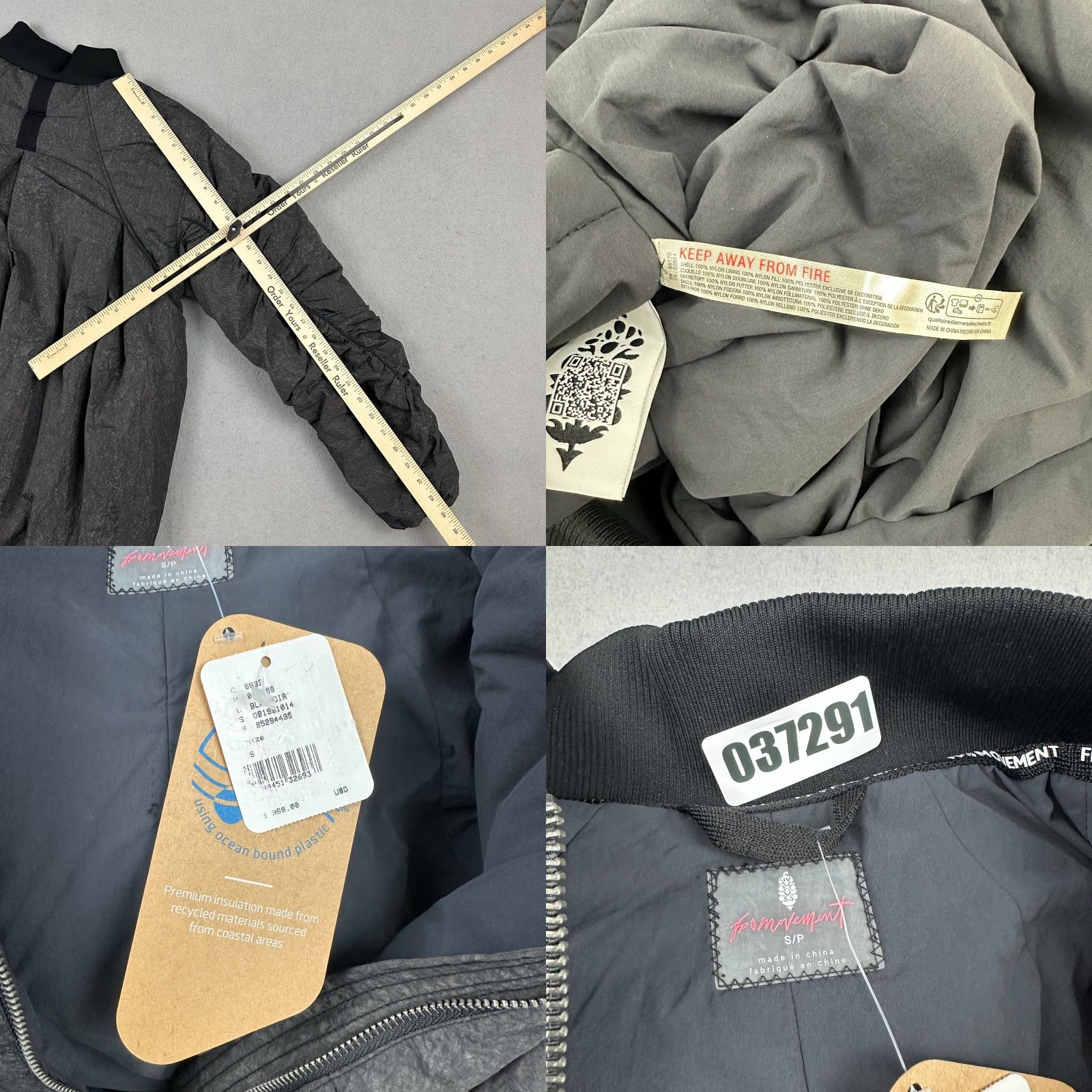 Free People Free People Movement Jacket Small Gray Parka Womens Regular Size S Zip Insulated Lightweight Pockets Logo Outdoor Fall Spring Winter Jacket Size S / US 4 / IT 40 - 8 Thumbnail