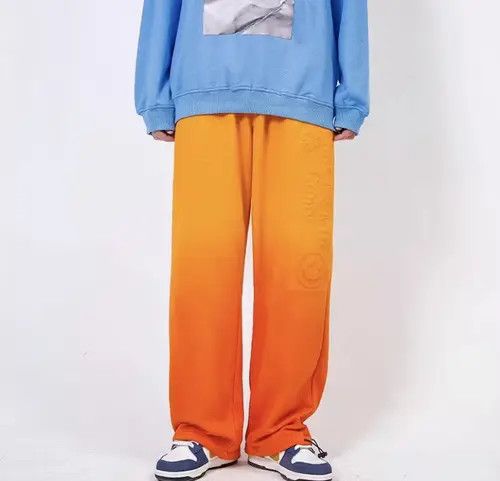 image of Vintage Gradient Joggers Streetwear in Orange, Men's (Size 32)