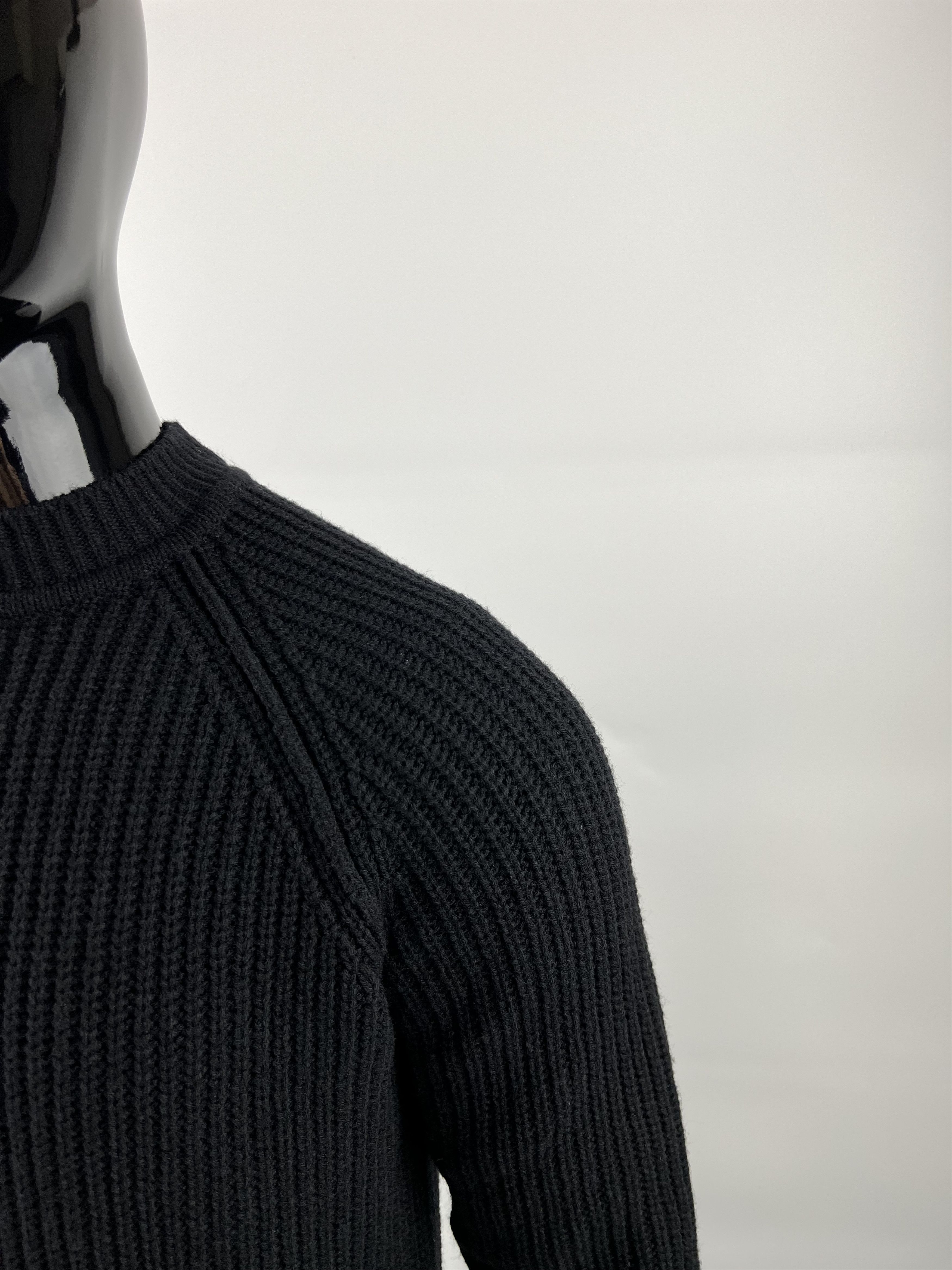 CLOSED Closed Men's Black Ribbed Wool Sweater Size M/L Size US M / EU 48-50 / 2 - 5 Thumbnail