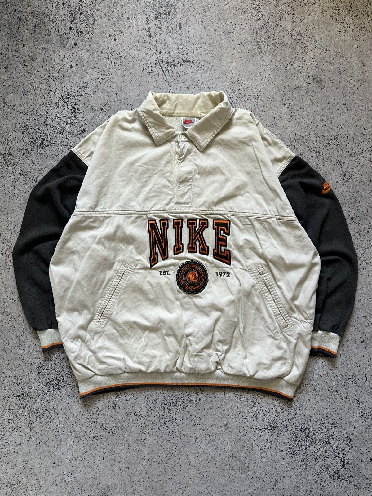 Nike Vintage 90s Nike Spell Out Logo Jacket Sweatshirt Y2K USA Size US XL / EU 56 / 4 - 1 Thumbnail