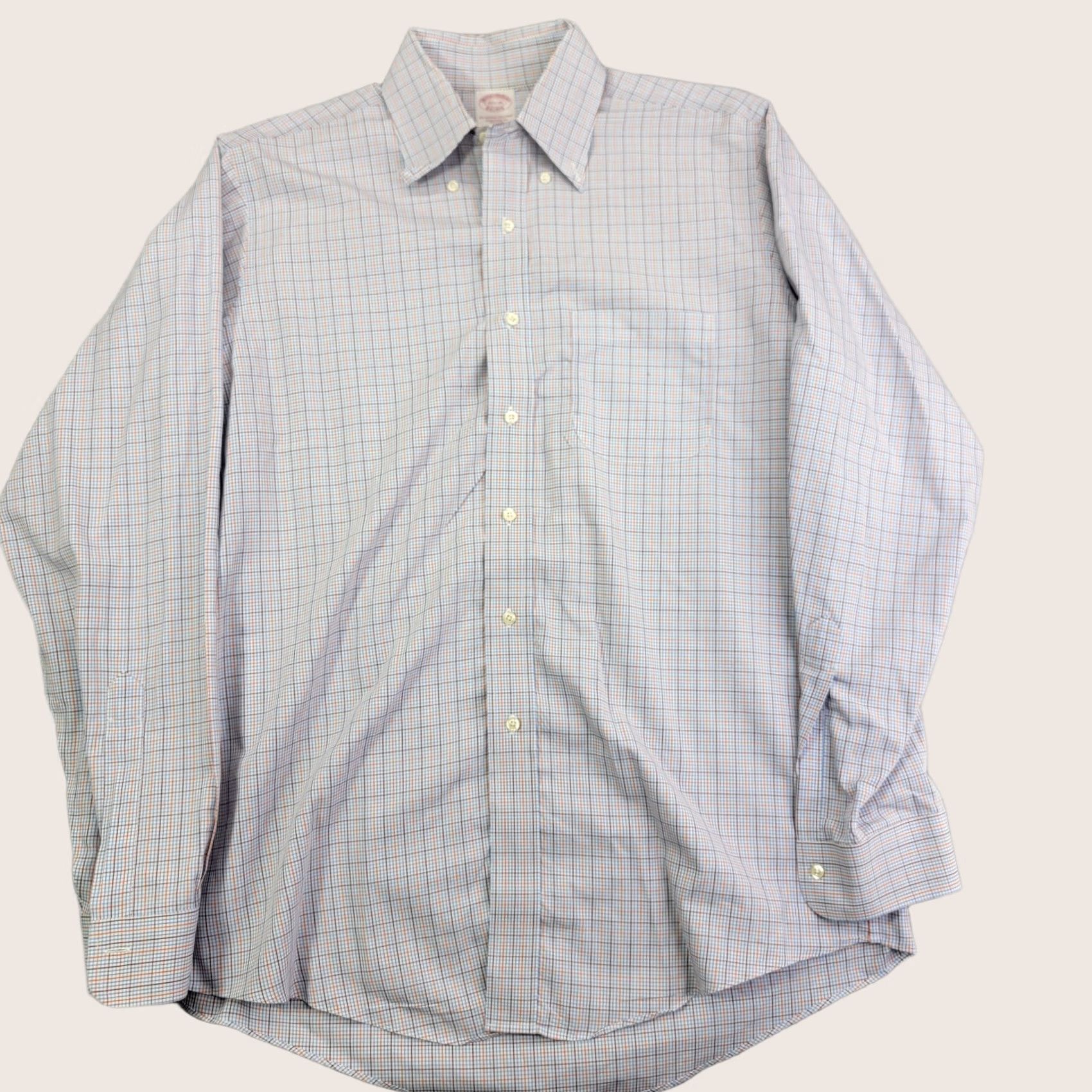 Brooks Brothers Brooks Brothers shirt Men 15 1/2 - 35 Non Iron check Dress casual traditional Shirt Adults Size US L / EU 52-54 / 3 - 1 Thumbnail