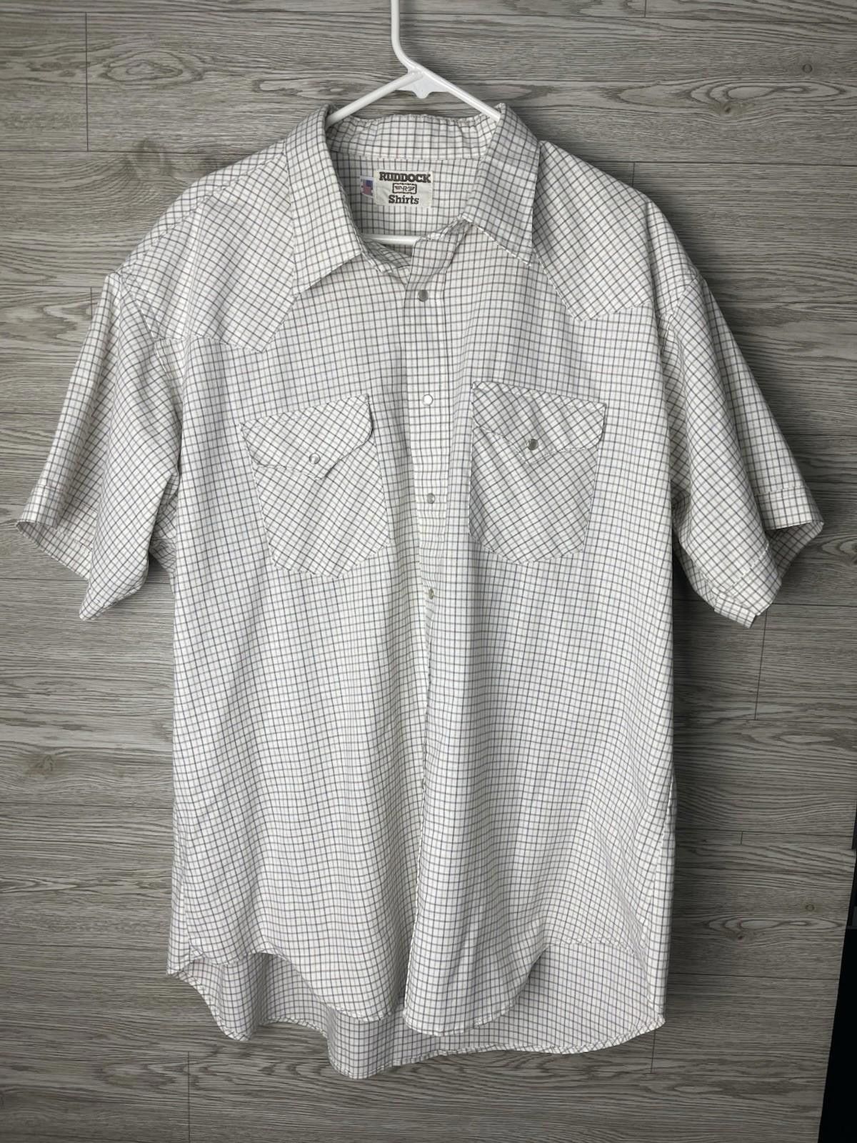 Ruddock Shirts Vintage Ruddock Flying R White Pearl Snap Western M XL Size US XL / EU 56 / 4 - 1 Thumbnail