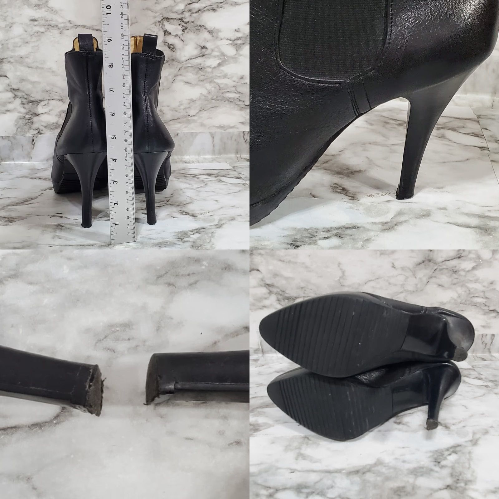 Michael Kors Michael Kors Boots Women's Chelsea Black Leather Stiletto Heel Chelsea Career Cocktail 7 Size US 7 / IT 37 - 10 Thumbnail