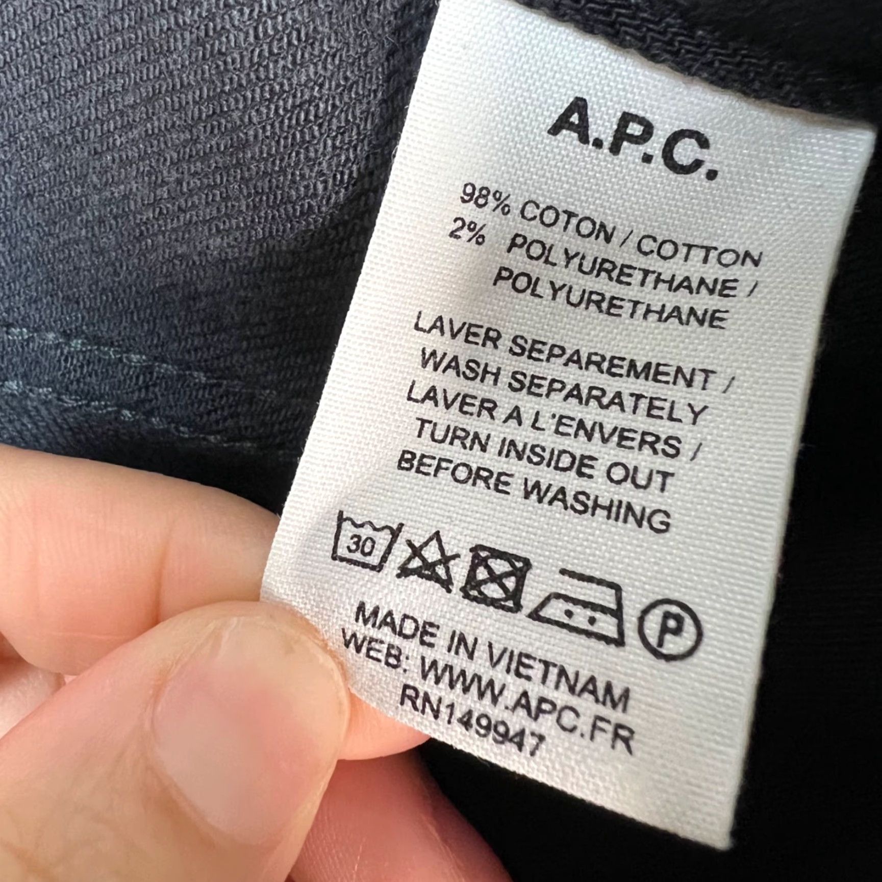 A.P.C. A.P.C. Jeans Slim Adult Mens 28 Black Petit New Standard Denim 5-Pocket Style Skinny Vintage No Size US 28 / EU 44 - 4 Thumbnail