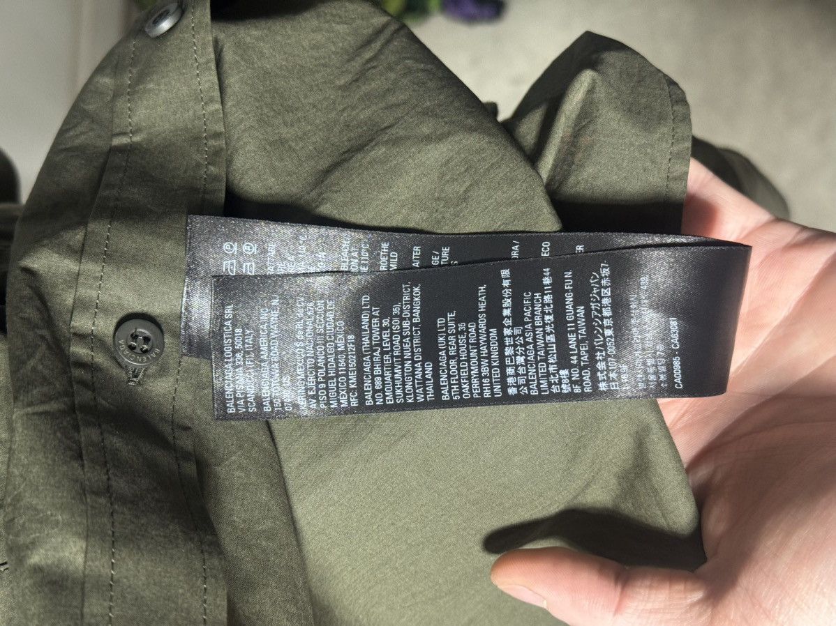Balenciaga Balenciaga Oversized Button Up Shirt - Olive Size US XL / EU 56 / 4 - 9 Thumbnail