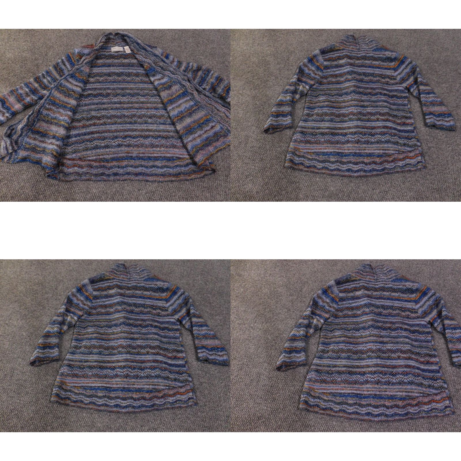 Vintage VINTAGE Alfred Dunner Sweater Womens Petite XL Striped Open Front 3/4 Sleeve Cardigan Size XL / US 12-14 / IT 48-50 - 8 Thumbnail