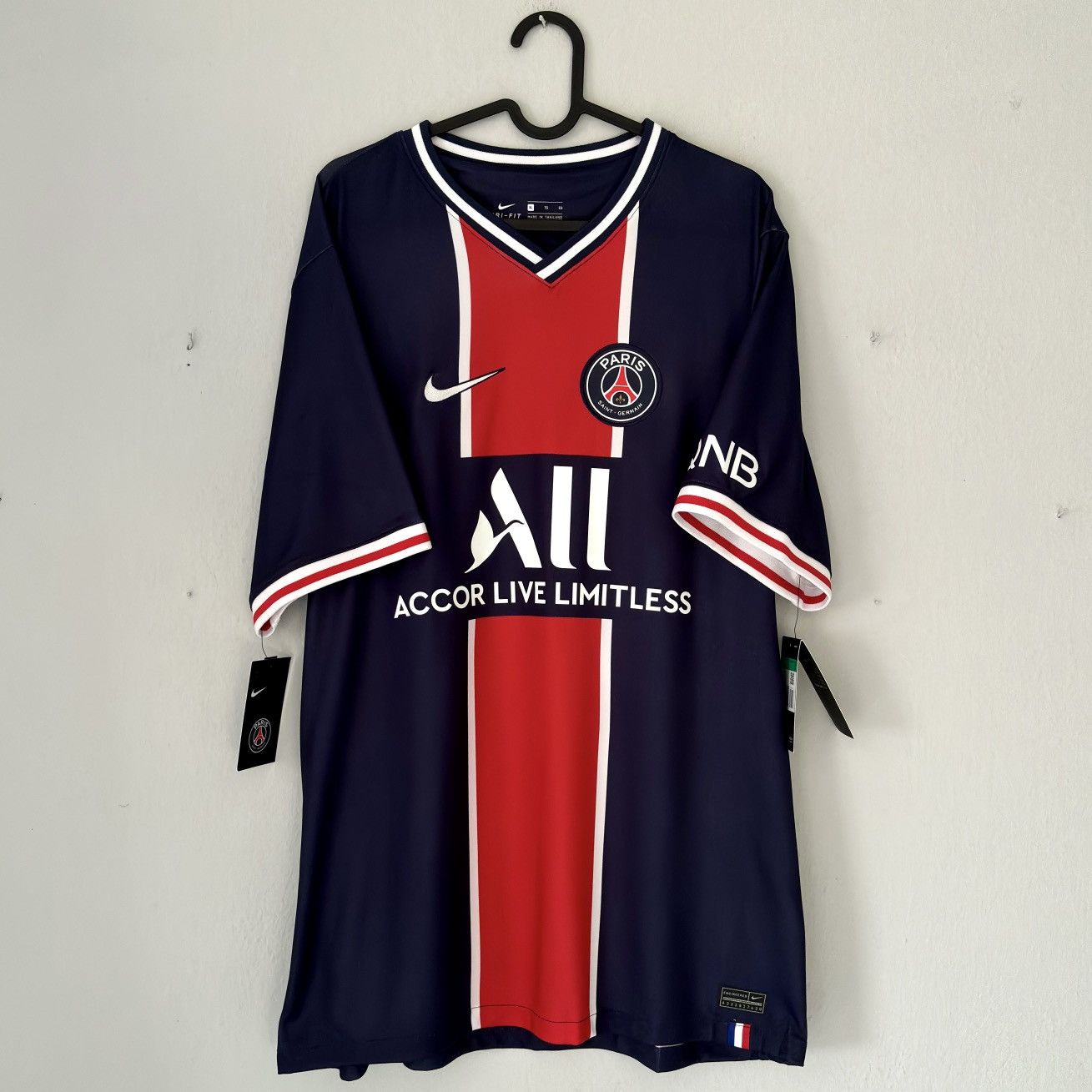 Jordan Brand × Nike NEW 2020 2021 PSG Paris Nike Jordan Home Kit Soccer Jersey Size US XL / EU 56 / 4 - 3 Thumbnail