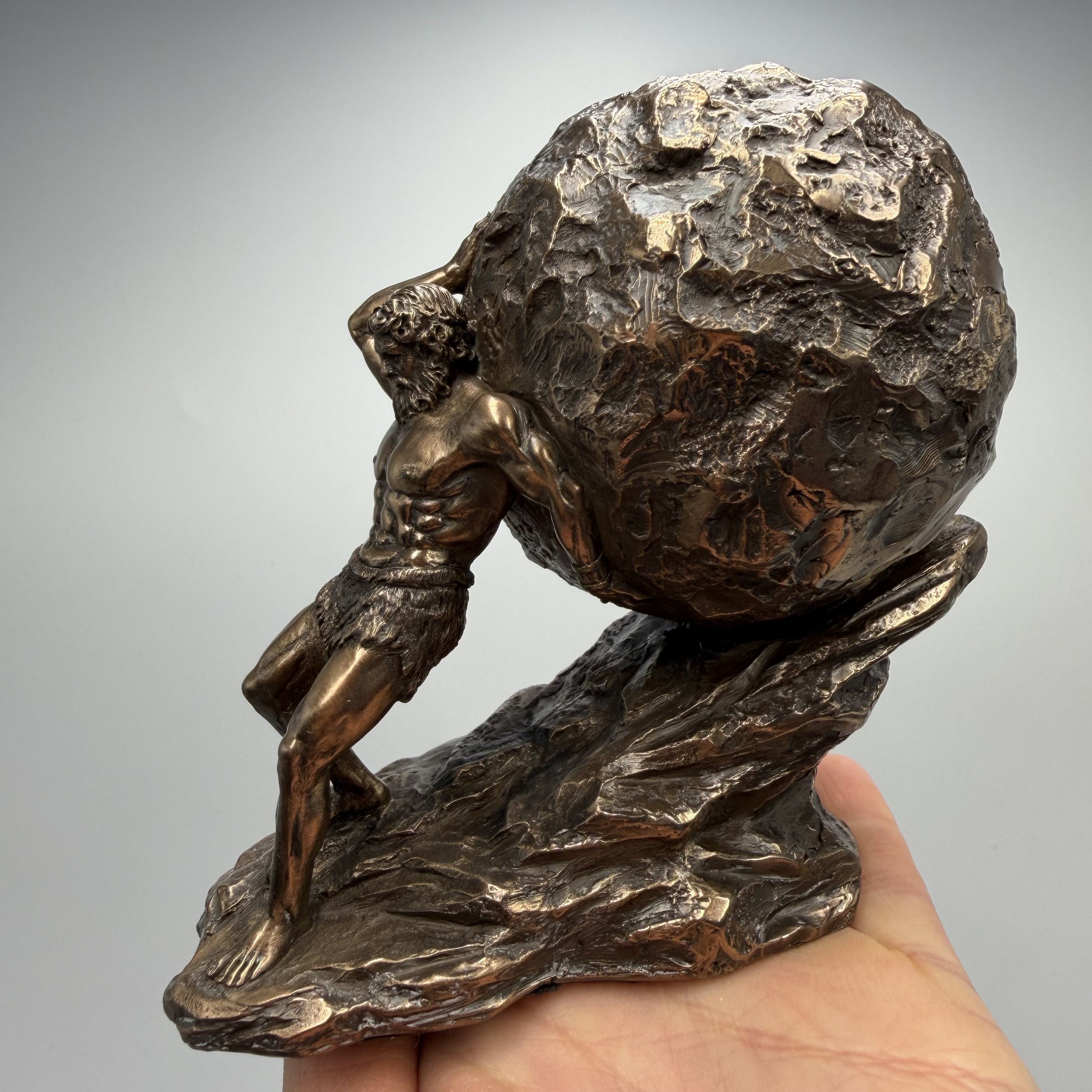 Other Sisyphus Bronze Finish Figurine Polystone Greek Statue Size ONE SIZE - 1 Thumbnail