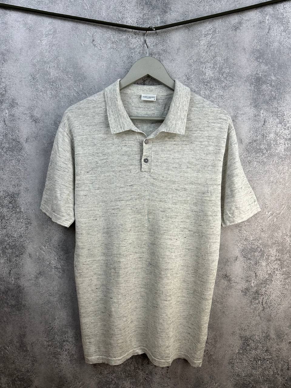 Other John Henric Sweden Polo Shirt Linen Cotton Knit Light SS Size US M / EU 48-50 / 2 - 1 Thumbnail