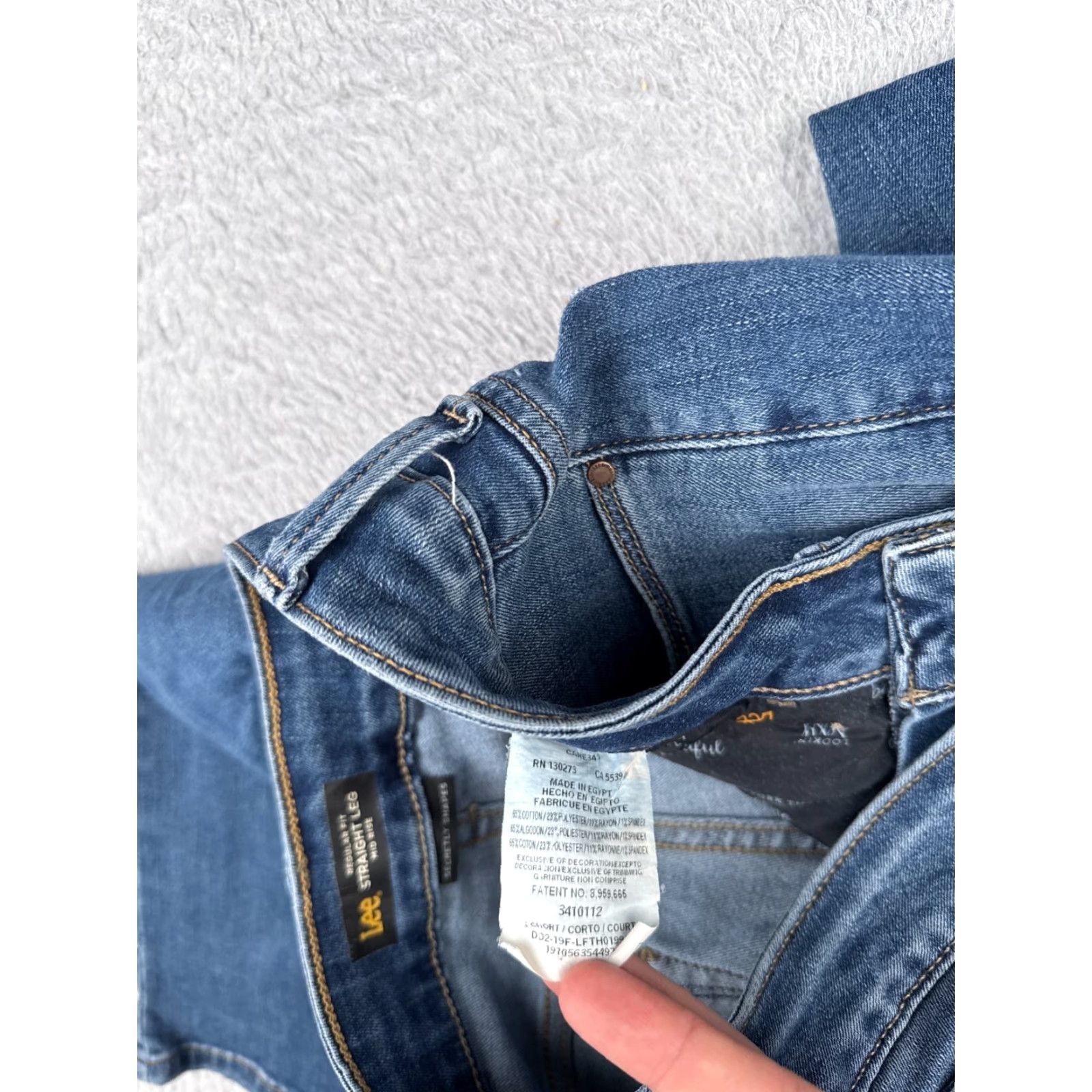 Lee Lee Jeans Junior 3 Blue Denim Regular Fit Straight Leg Mid Rise 27x28 Size 26" / US 2 / IT 38 - 7 Thumbnail