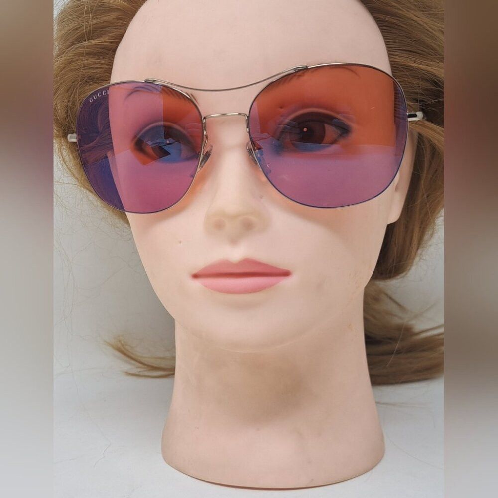 Gucci NWT Gucci Techno Ultra Light Sunglasses Metal Rose Pink Len Size ONE SIZE - 3 Thumbnail