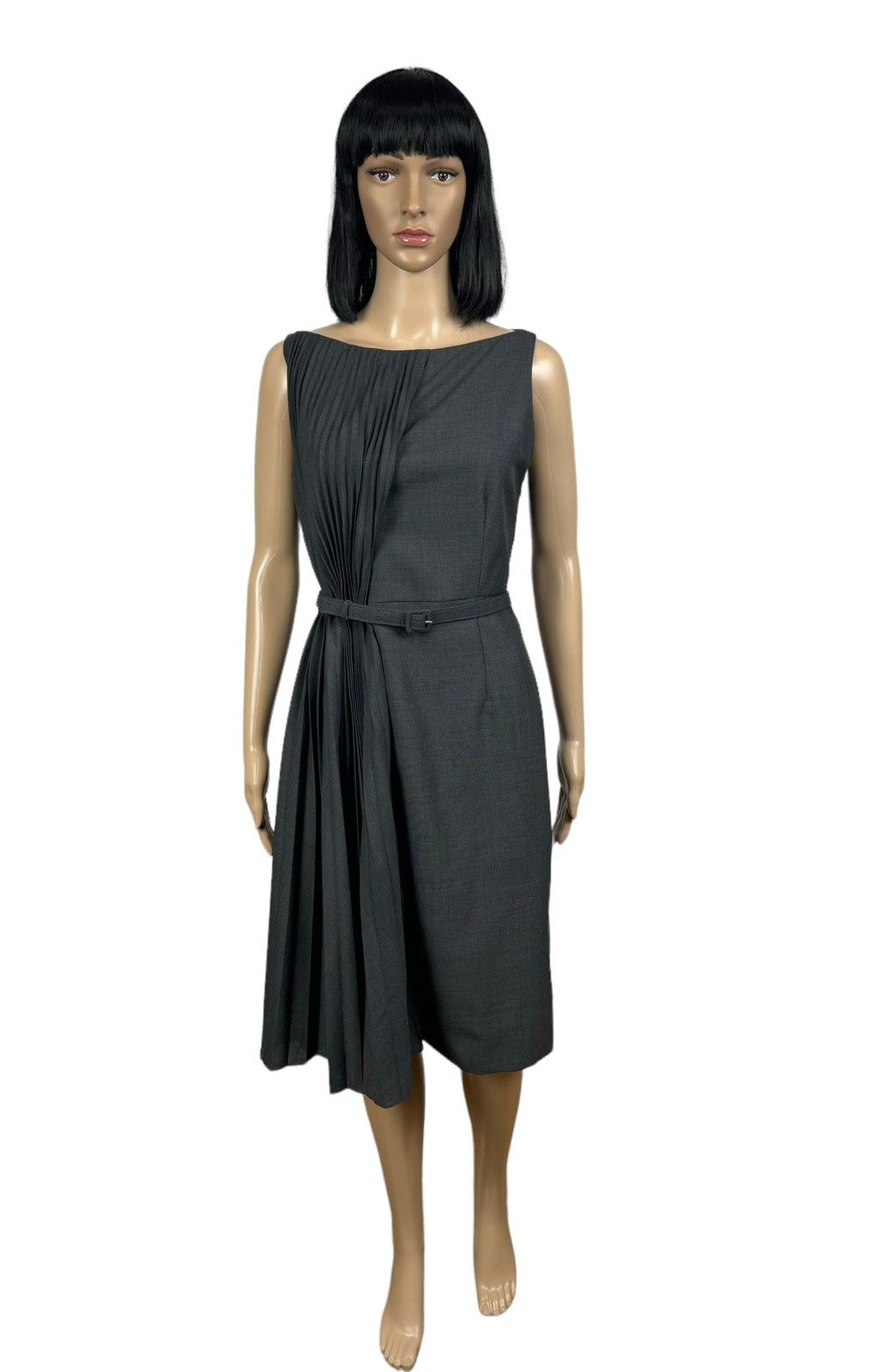 Valentino Valentino Belted Wool-Polyester Pleated Dress size 8 Size S / US 4 / IT 40 - 2 Thumbnail