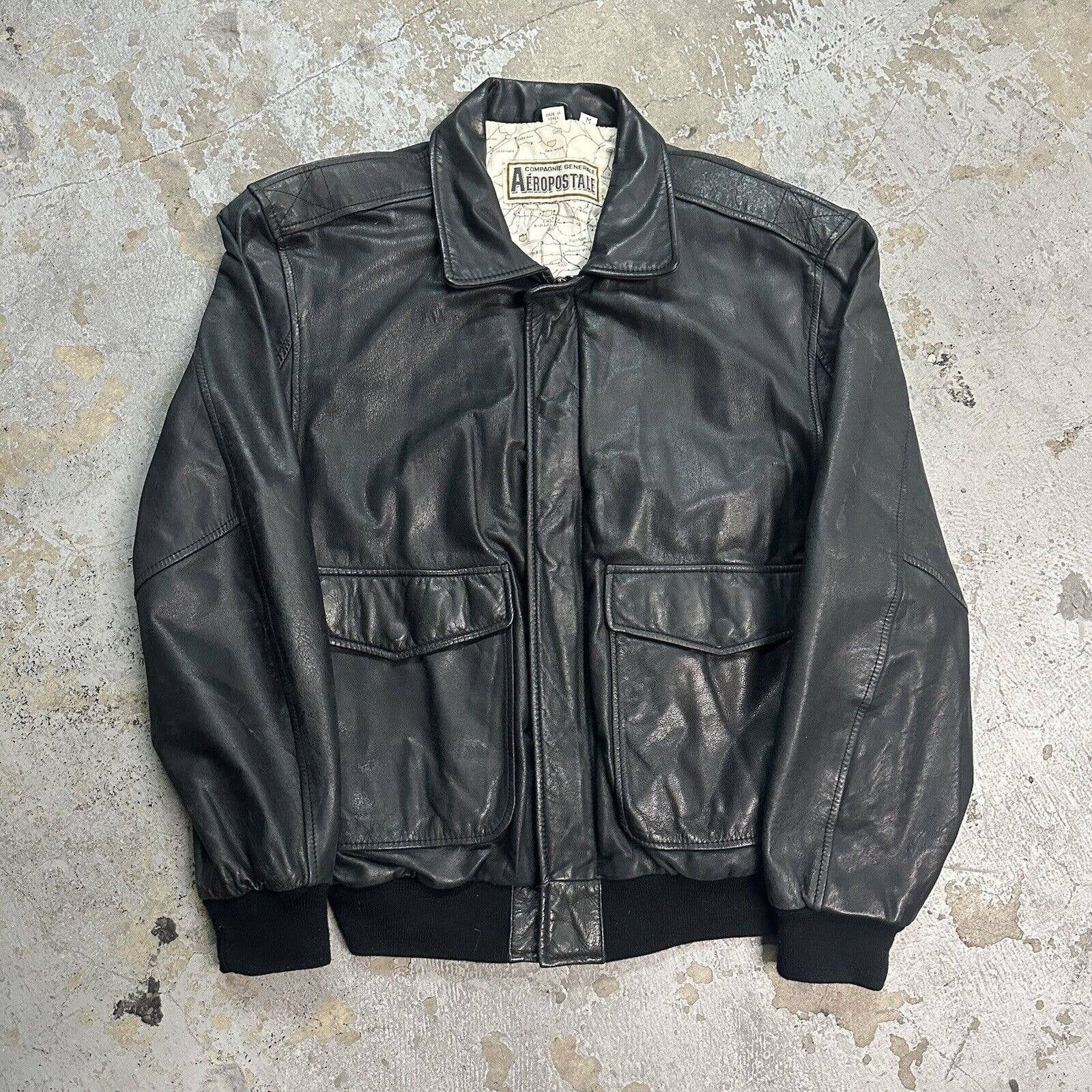 Aeropostale Vintage Aeropostale Military A2 Leather Bomber Flight ...