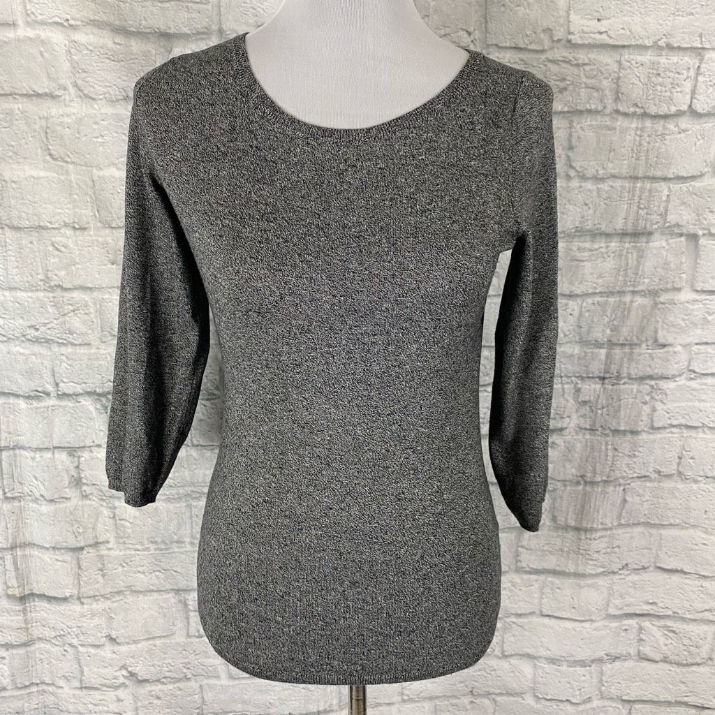 Express Express women M scoopneck 3/4 sleeve lightweight grey sweate Size M / US 6-8 / IT 42-44 - 1 Thumbnail