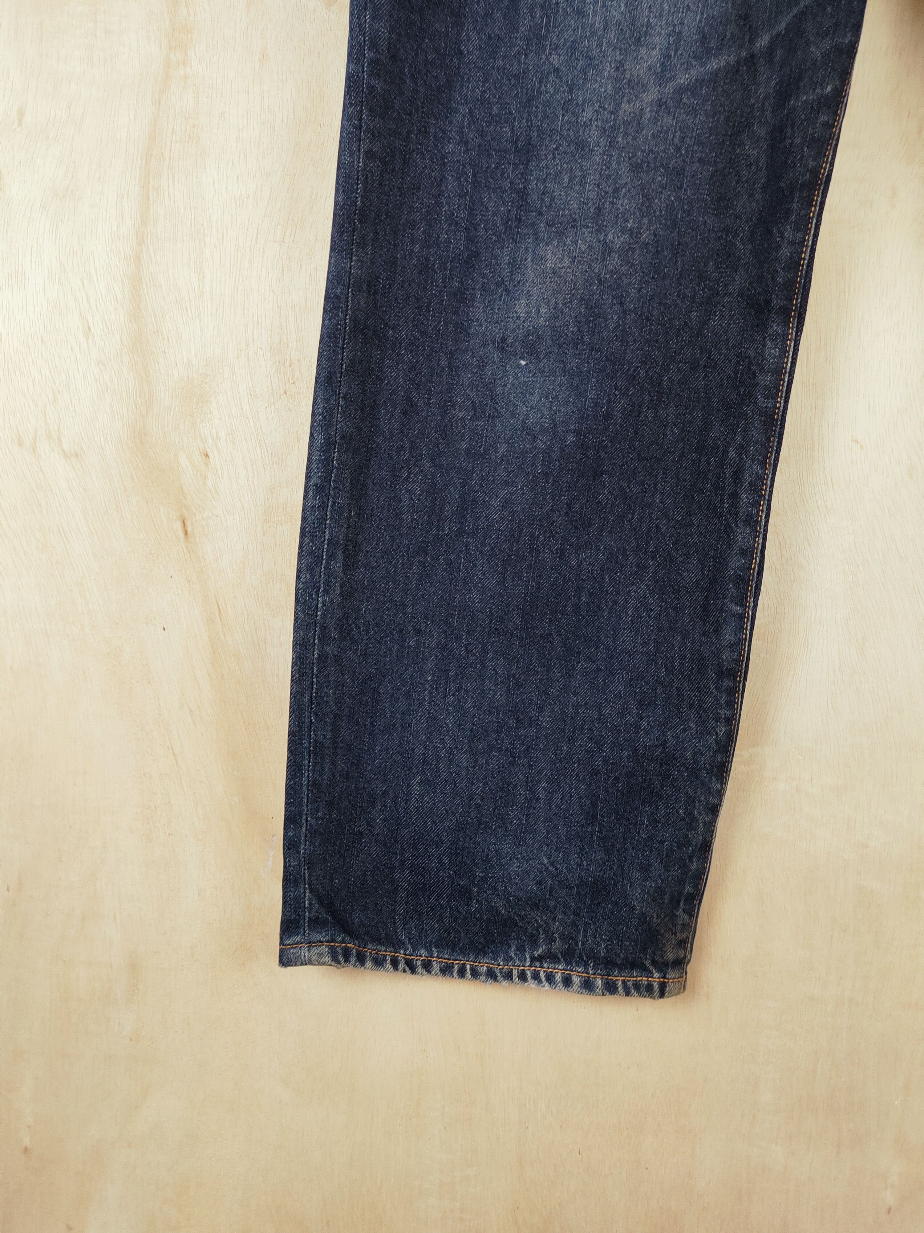 Japanese Brand Japan Dark Blue Distressed Ripped denim Jeans #S2677 Size US 35 - 4 Thumbnail