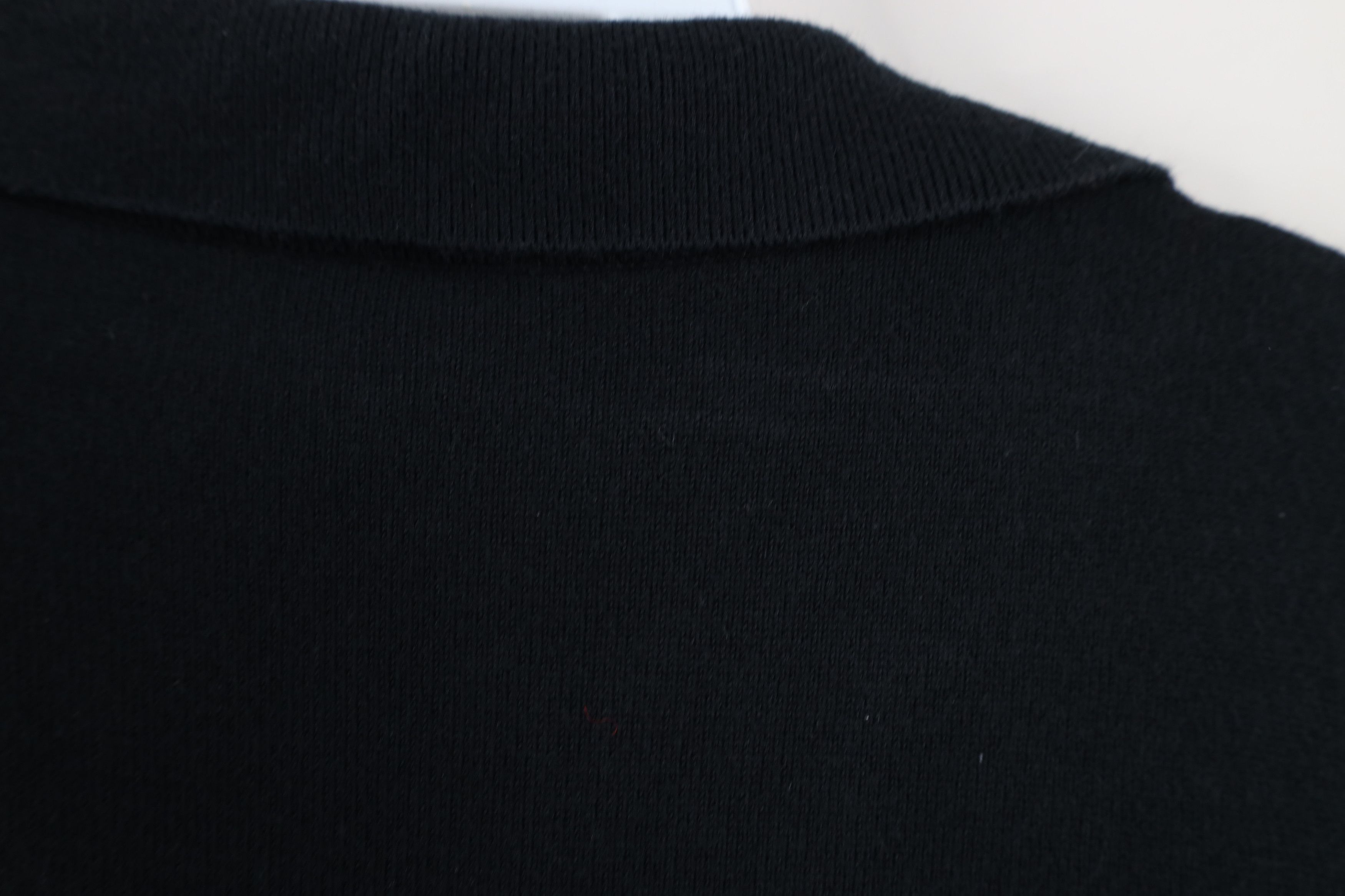 Vintage Vintage 90s Streetwear Blank Knit Collared Polo Shirt Black Size XXL / US 16-18 / IT 52-54 - 9 Thumbnail