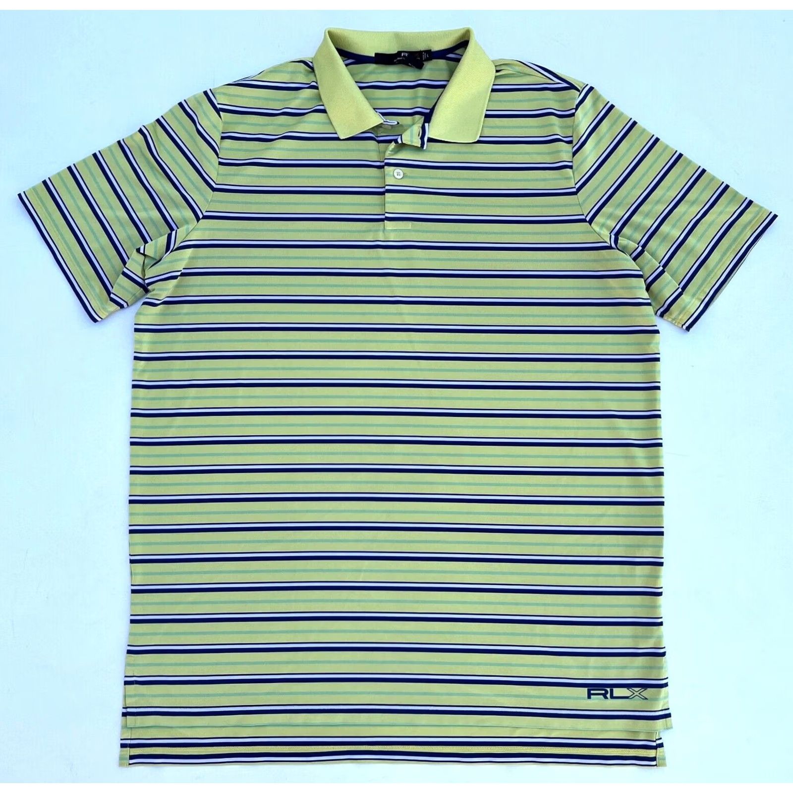 Ralph Lauren Ralph Lauren RLX Polo Shirt Stripes Sz L Men’s Polo Shirt Color Green Size US L / EU 52-54 / 3 - 2 Thumbnail