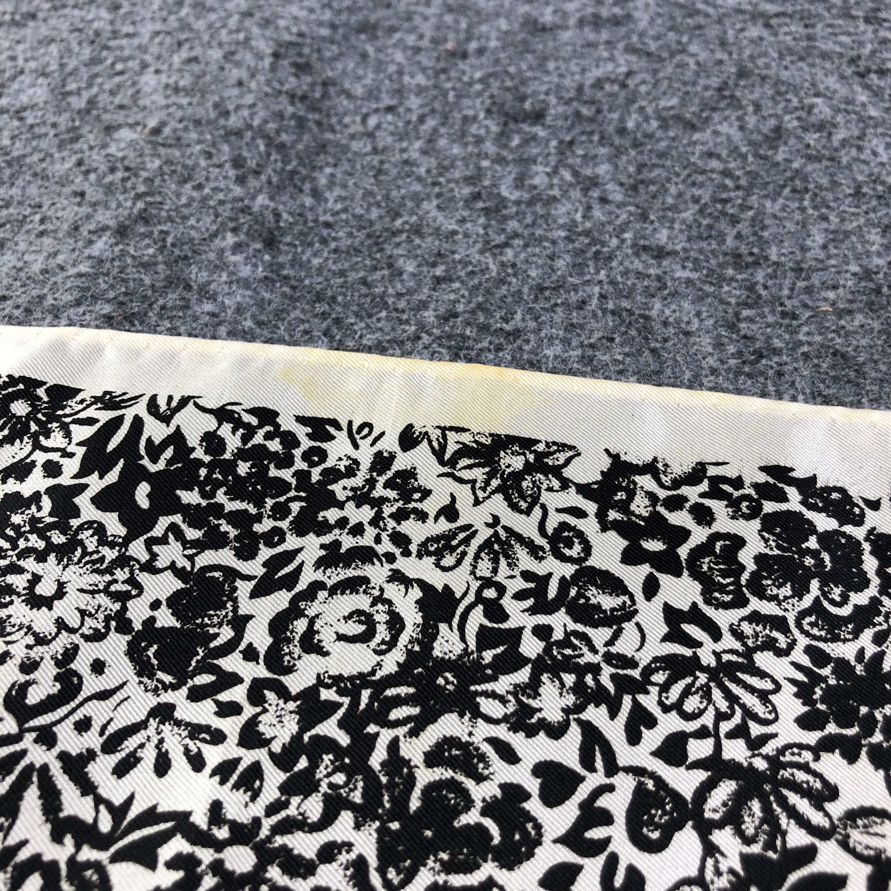 Japanese Brand Luxury Floral Hand Rolled Silk Scarf M797 Size ONE SIZE - 7 Thumbnail