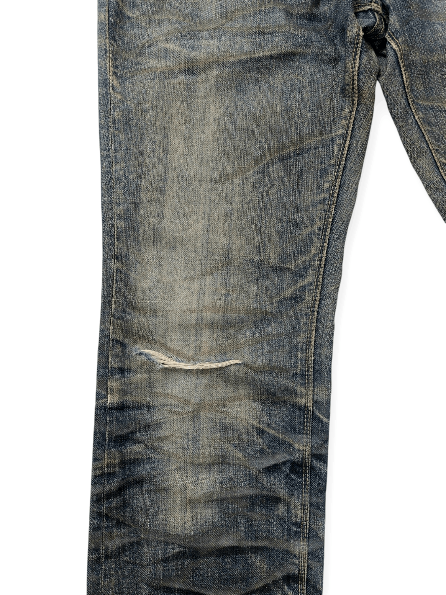 Japanese Brand × semanticdesign Semantic Design Whiskers Distressed Denim Size US 32 / EU 48 - 7 Thumbnail