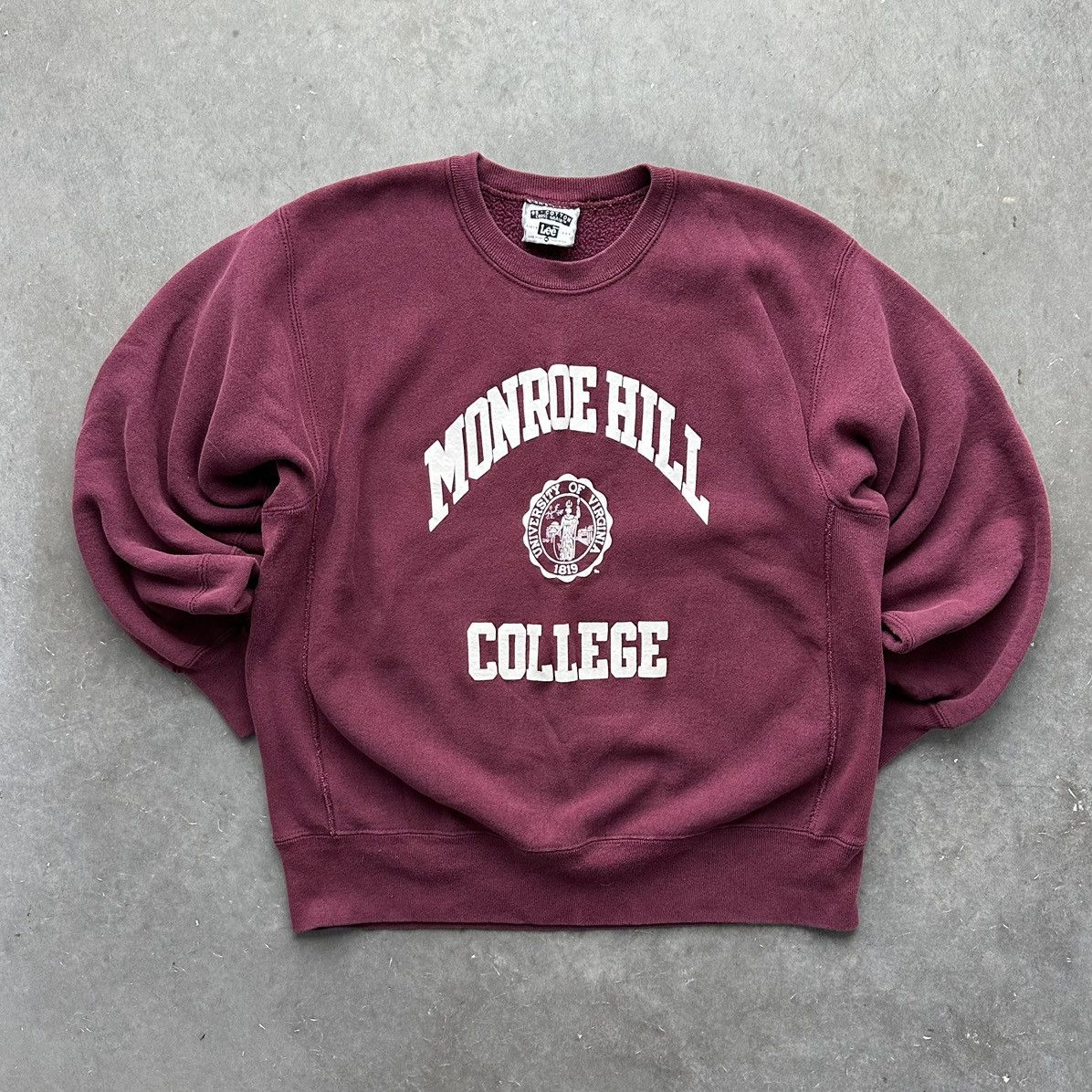 American College Japanese Brand Vintage Crazy Vintage College Crewneck Faded Grunge Skater Essential Grailed