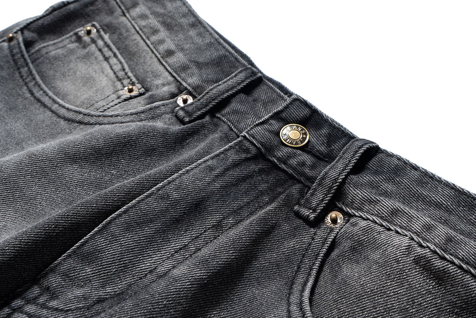Japanese Brand × Jean New Black Grey Washed Casual Baggy Jeans Size US 35 - 4 Thumbnail