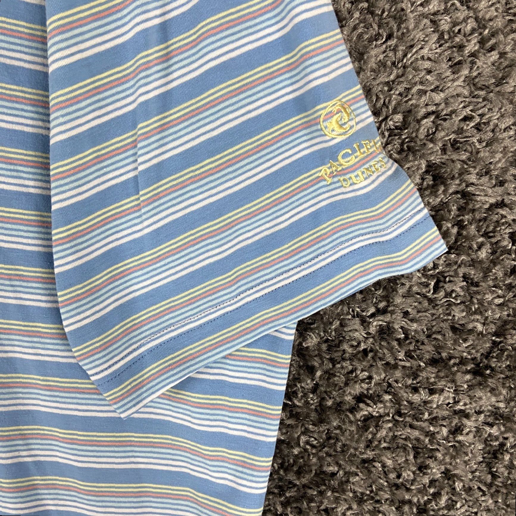 Peter Millar PETER MILLAR Striped Polo Shirt Men's XL Short Sleeve Multicolor Size US XL / EU 56 / 4 - 3 Thumbnail
