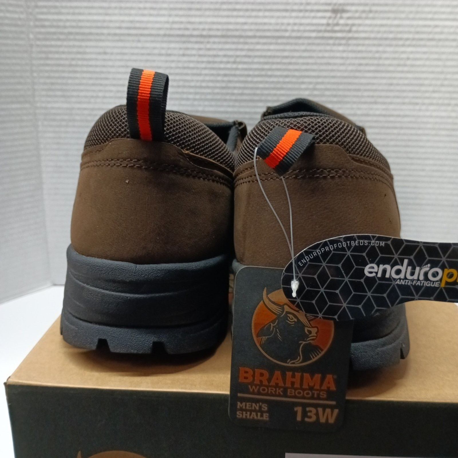 Other BRAHMA Work Shoes Brown Steel Toe Slip-On Men's Size 13 Wide Size US 13 / EU 46 - 4 Thumbnail