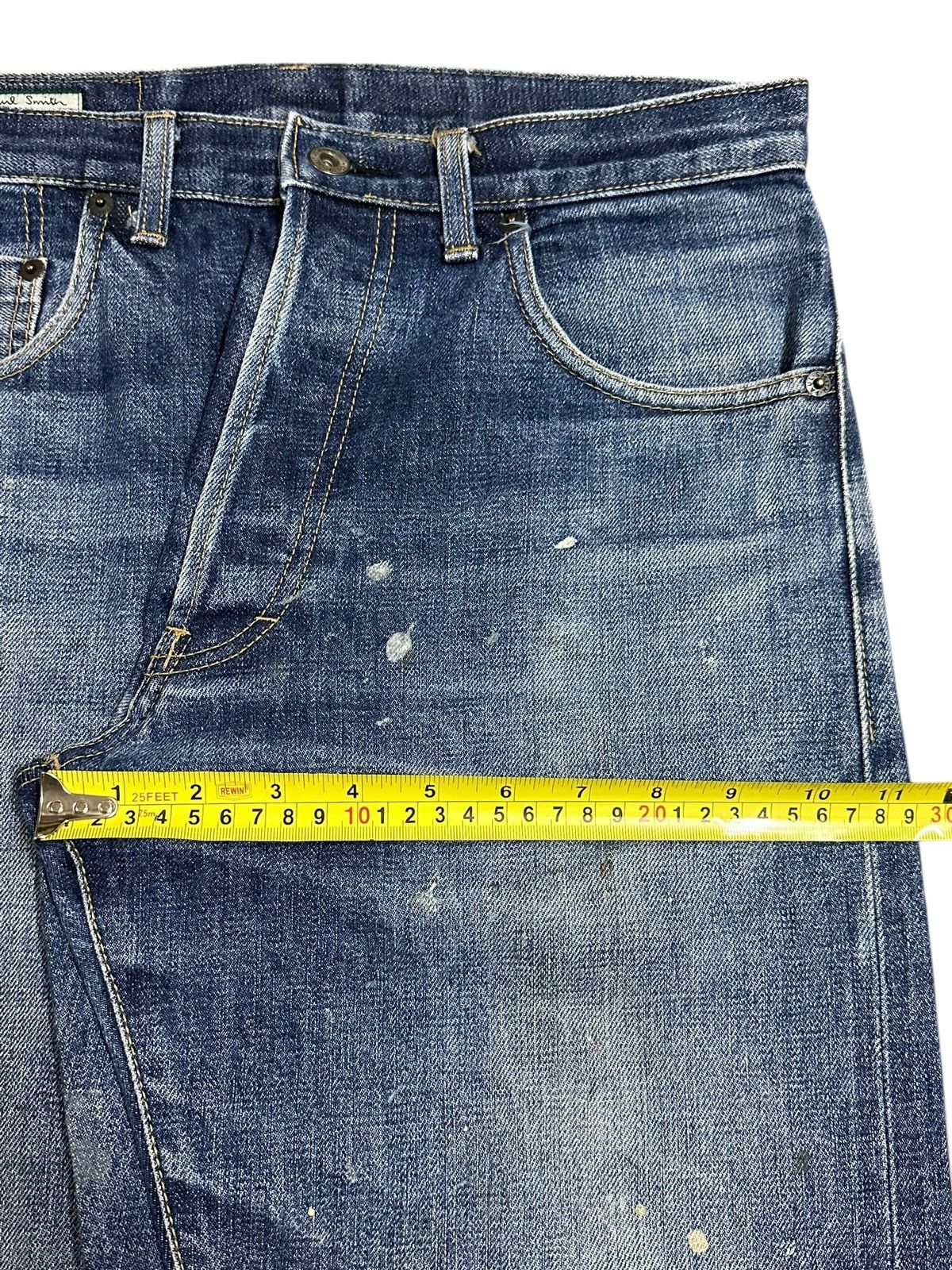 Japanese Brand Vintage Paul Smith Selvedge Faded Mud Wash Style Jeans Size US 31 - 18 Thumbnail