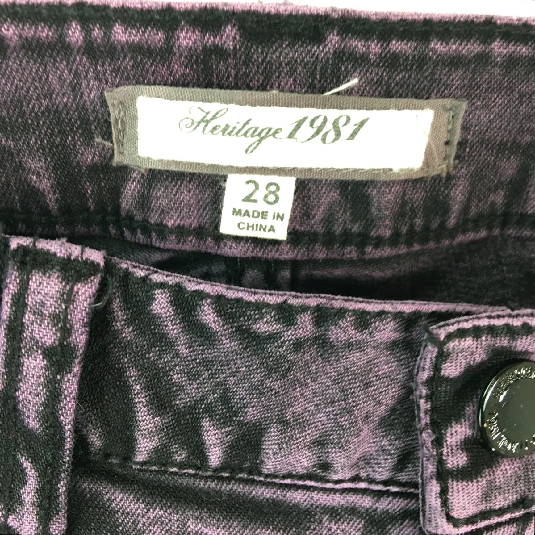 Vintage Heritage 1981 Womens Skinny Jeans Size 28 Purple Denim Casual Regular Size 28" / US 6 / IT 42 - 6 Thumbnail