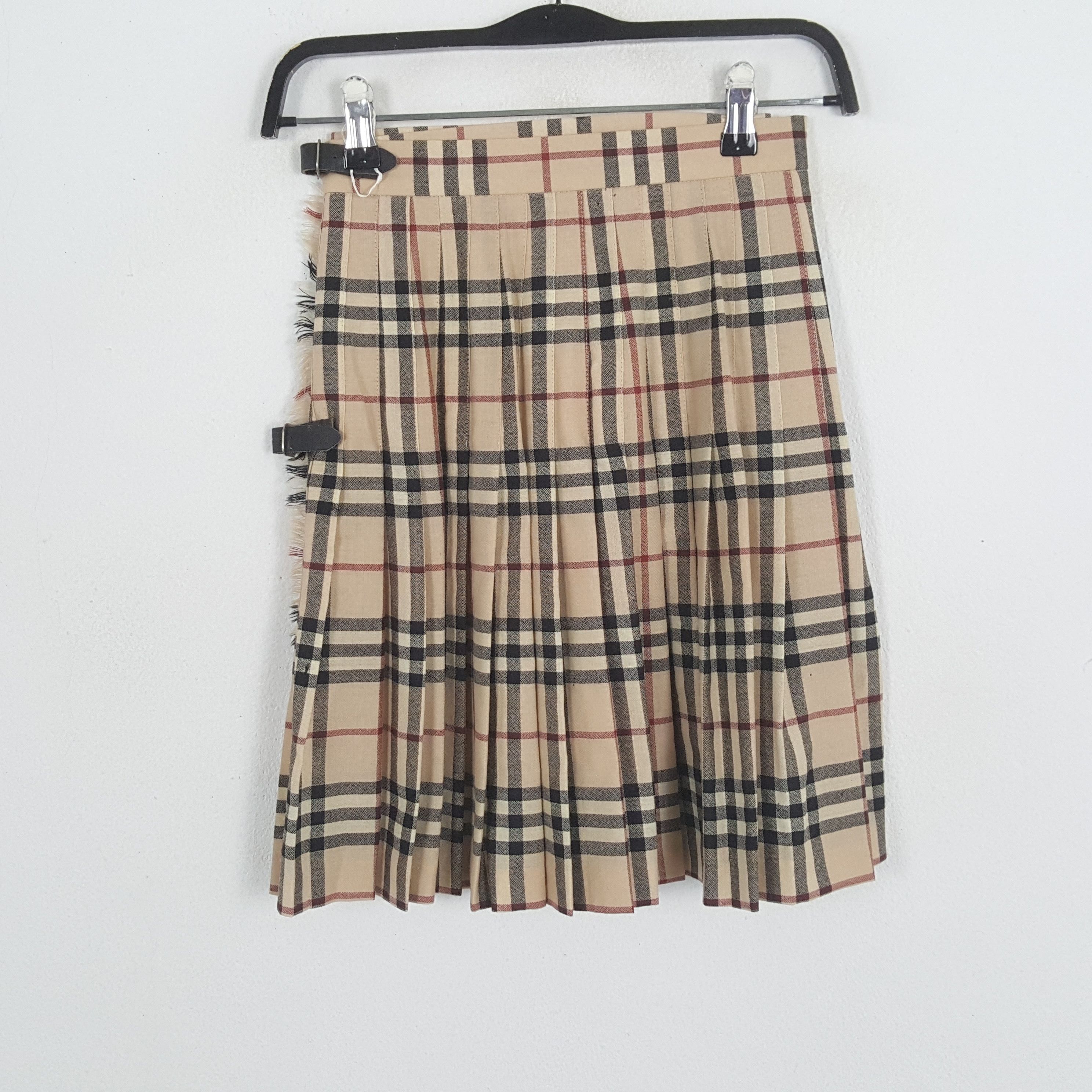Burberry × Vintage BURBERRY LONDON Luxury Brand Nova Check Design Skirt Size 22" - 1 Thumbnail
