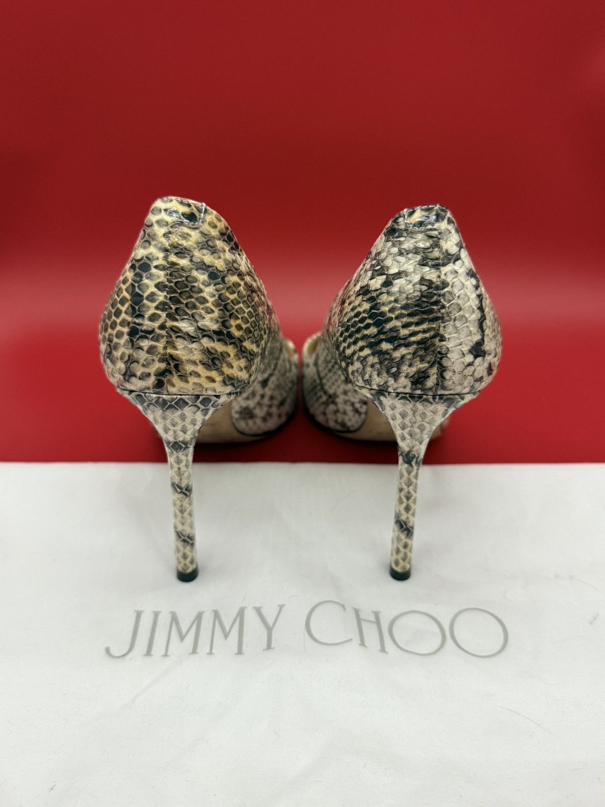 Jimmy Choo Snake skin heels (35) Size US 4.5 / IT 34.5 - 2 Thumbnail