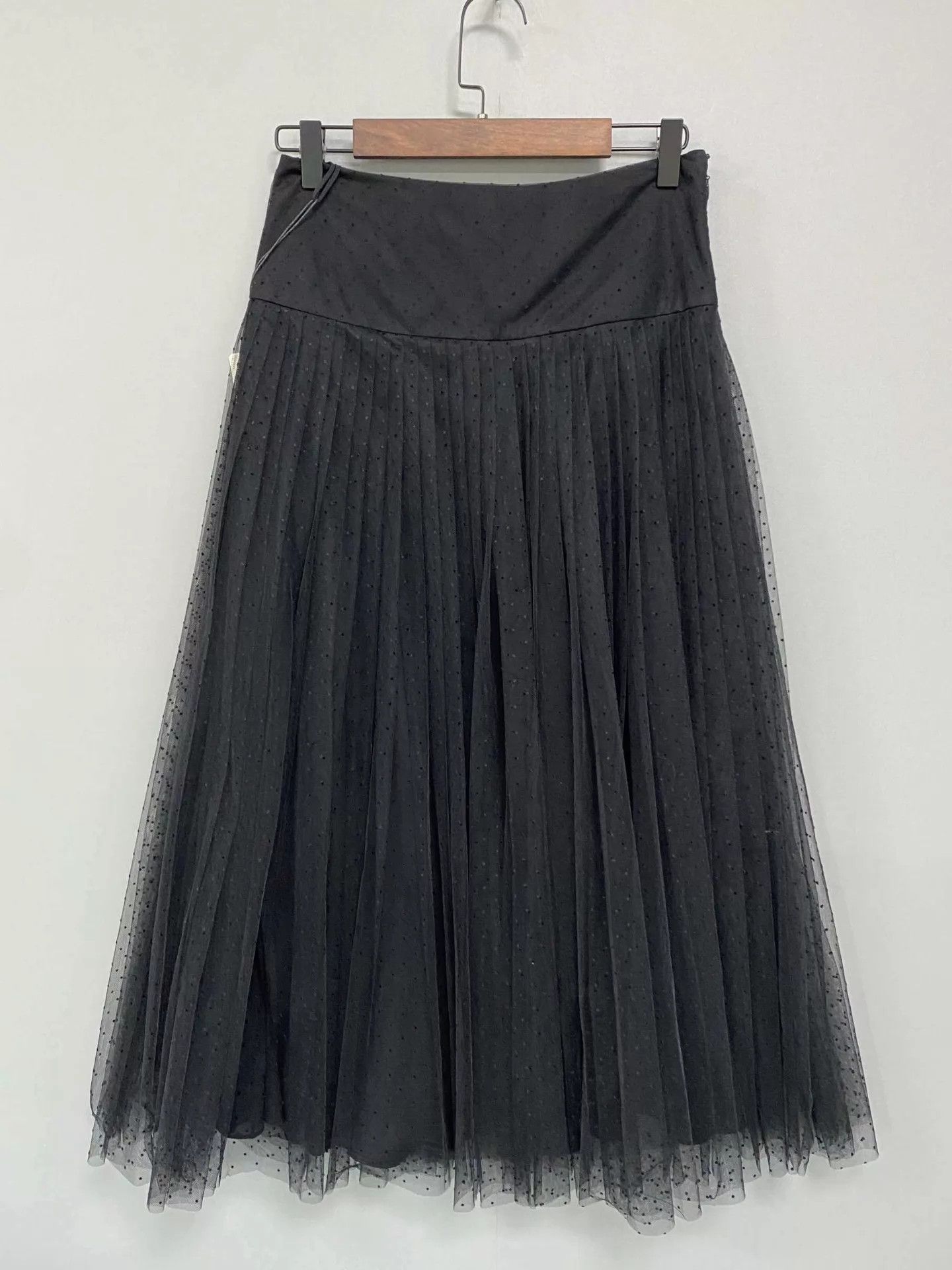 Dior Dior Black Polka Dot Tulle Runway Dress 36 Size 26" / US 2 / IT 38 - 2 Thumbnail