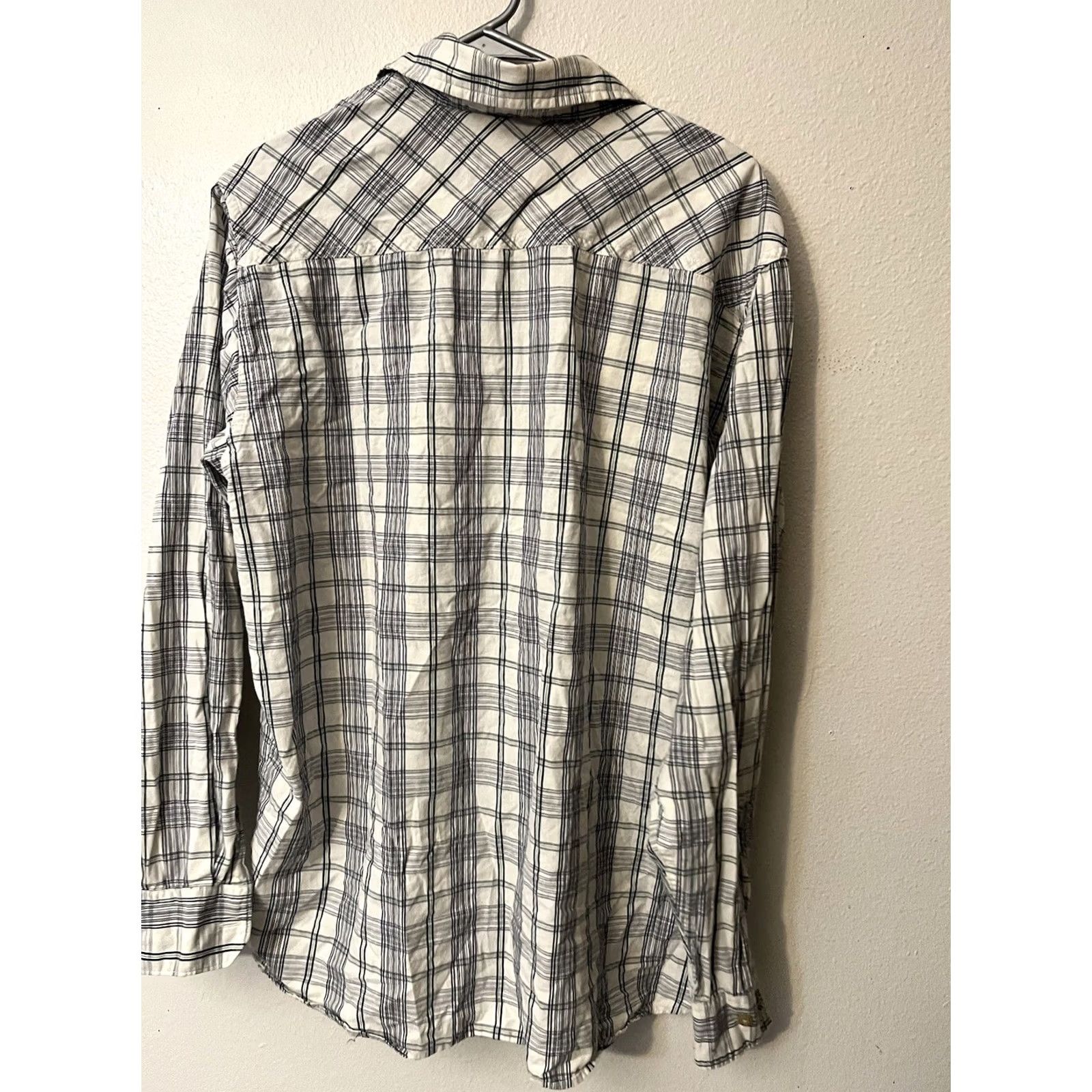Wrangler Wrangler Jeans Co. Mens Button Up Shirt Casual Long Sleeve Blue Plaid Large Size US L / EU 52-54 / 3 - 3 Thumbnail