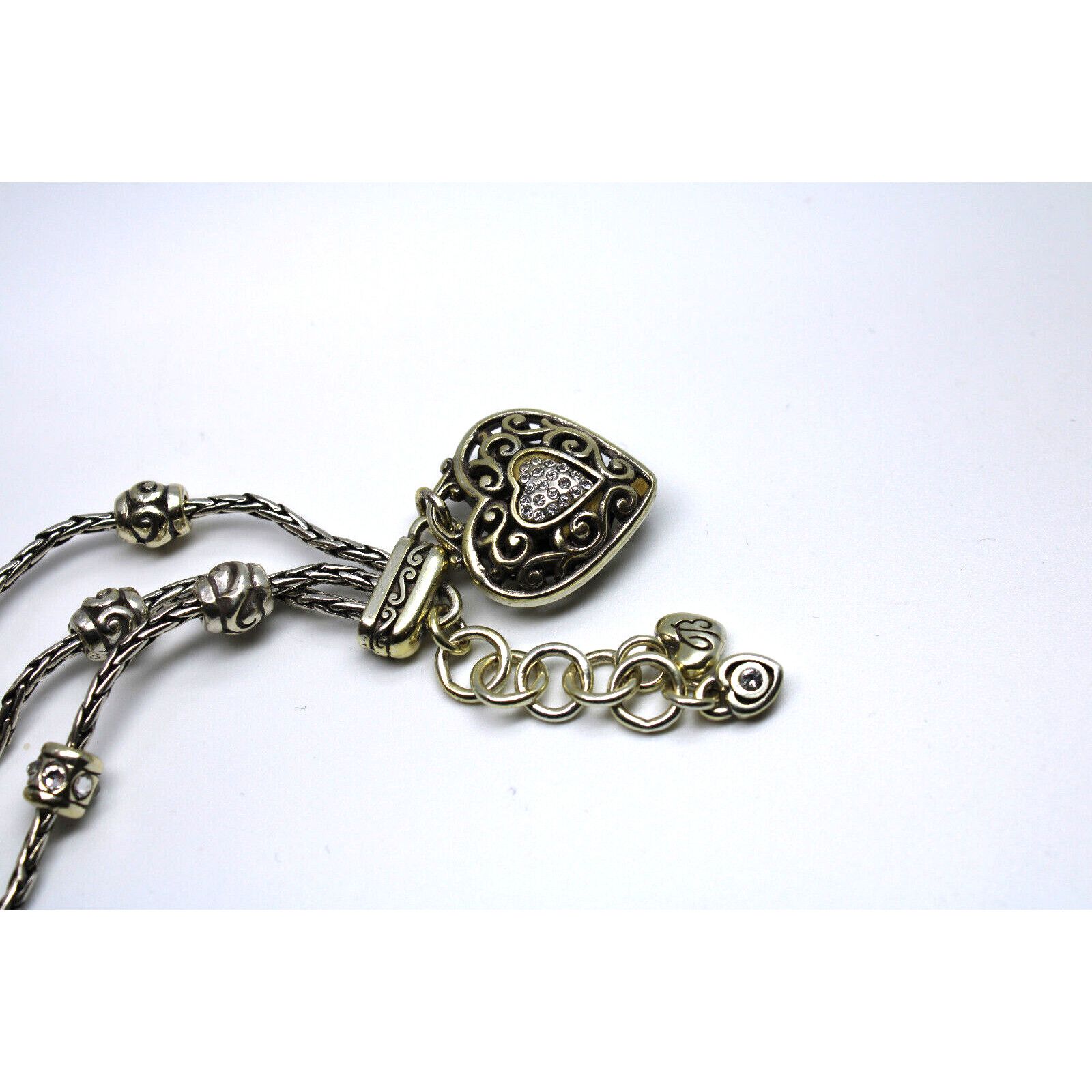 Brighton BRIGHTON Reno Heart Multi Strand Bracelet Silver Plated $78 Size ONE SIZE - 4 Thumbnail