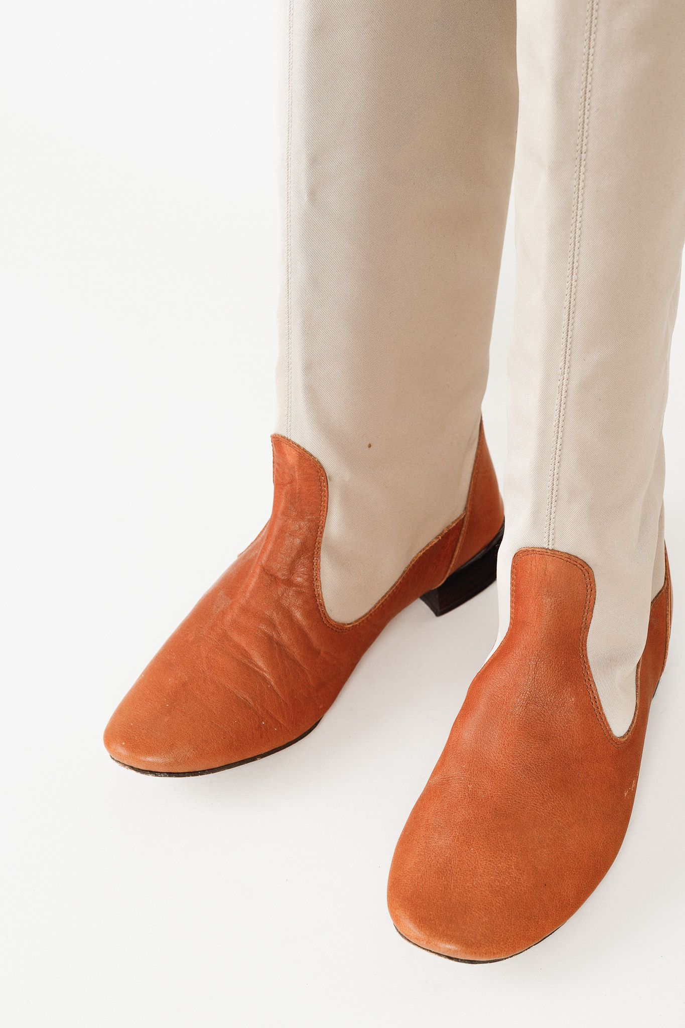Repetto Repetto Beige & Cognac Canvas Leather Tall Boots Size US 7 / IT 37 - 6 Thumbnail