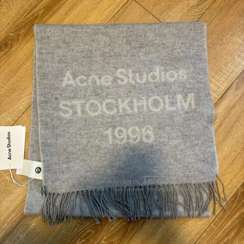 Acne Studios Acne Studios Grey Wool Scarf Size ONE SIZE - 3 Thumbnail