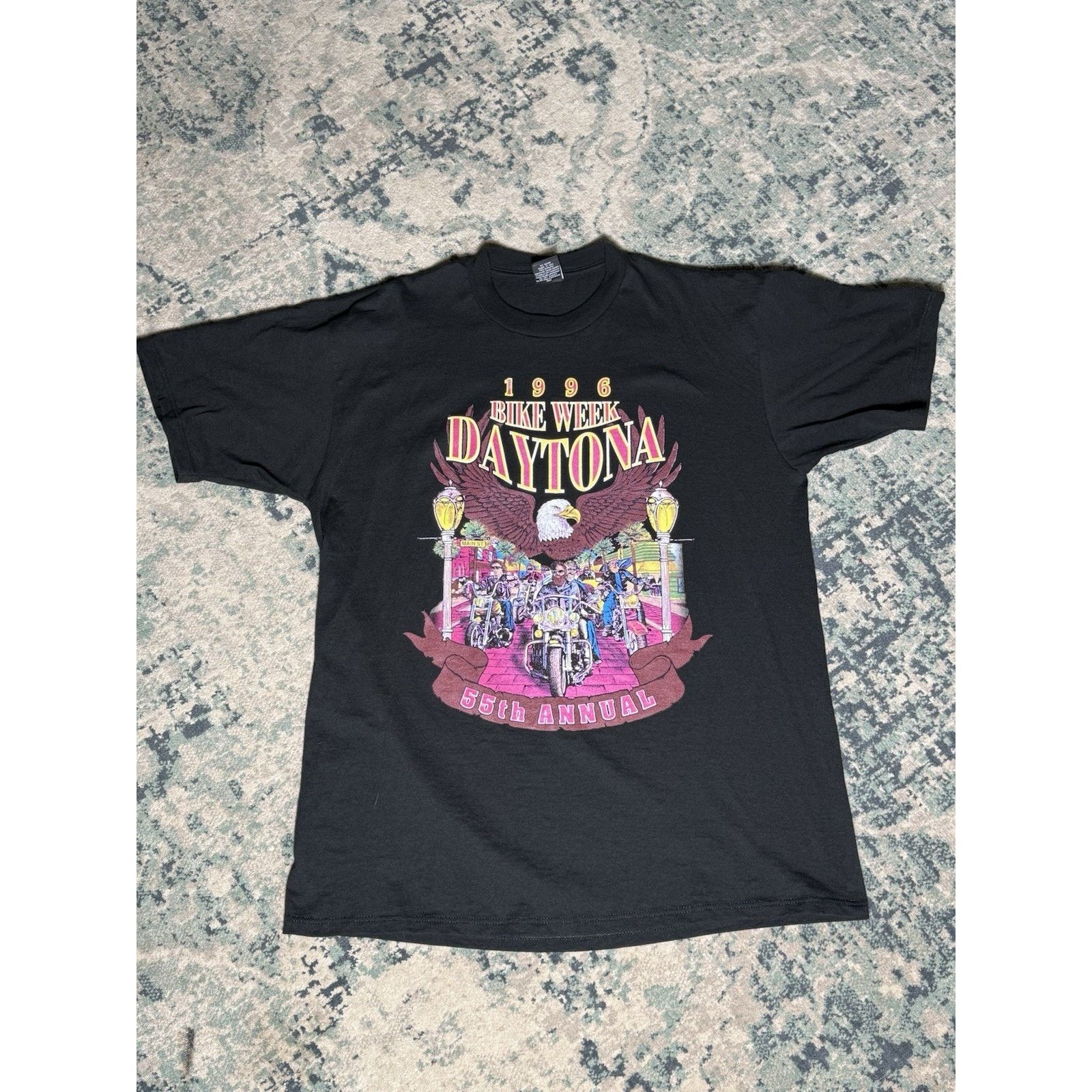& Other Stories Vintage 1996 Daytona Bike Week Black USA Eagles 90s Sz XL Size US XL / EU 56 / 4 - 2 Thumbnail