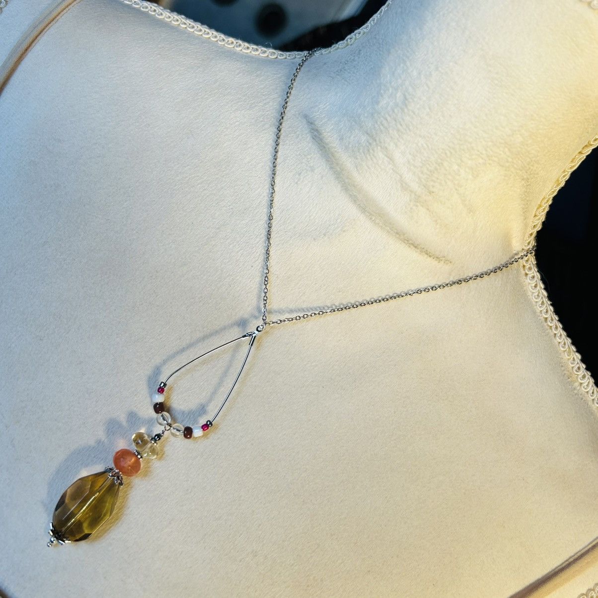 Handmade Handcrafted vintage bead changeable charm pendant necklace Size ONE SIZE - 2 Thumbnail
