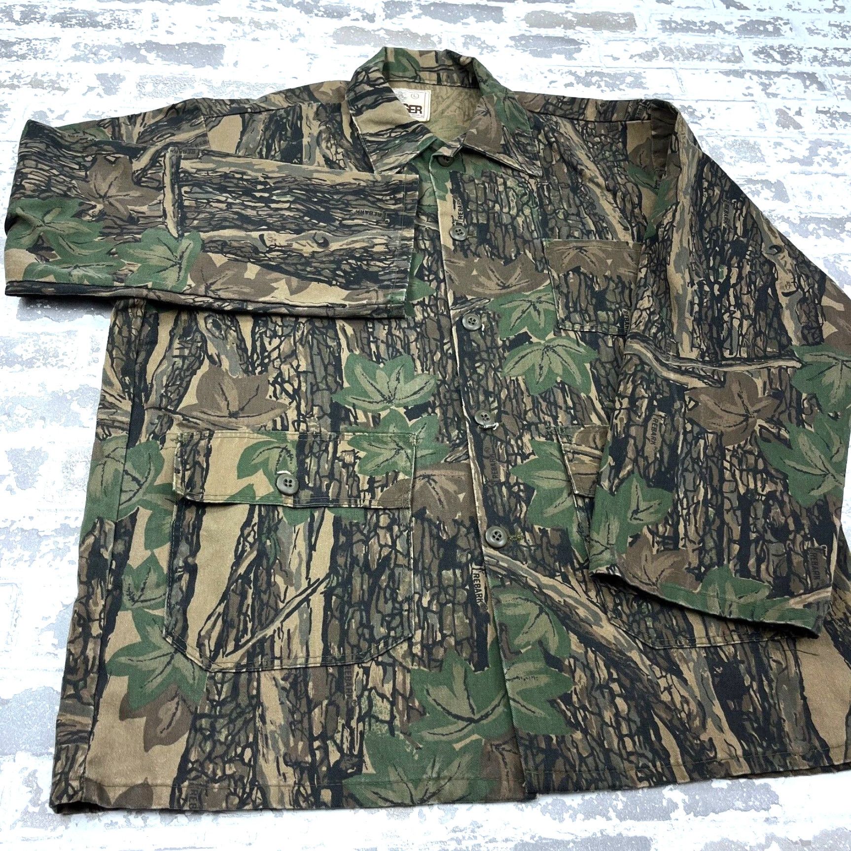 Vintage VINTAGE Ranger Jacket Men L Brown Camouflage Canvas Button Up Military Shacket All Seasons Pockets Logo 80s USA Size US L / EU 52-54 / 3 - 3 Thumbnail